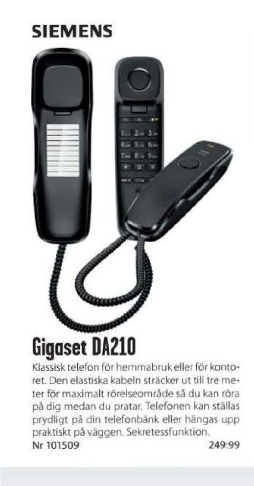 Erbjudanden och prisjämförelser på gigaset da210, telefon 1 (st) 249,99