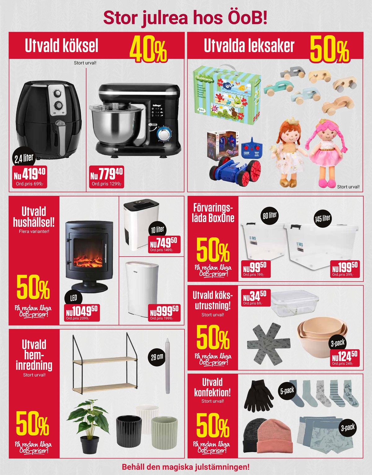 Se ÖoB reklamblad för vecka 1 på Kampanjveckan.se. Se bra erbjudanden på många varor. Läs reklambladet här! Sida 7