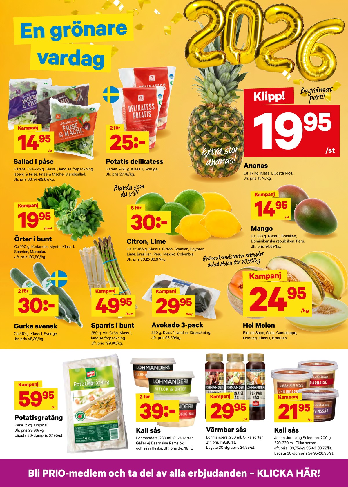 Se City Gross reklamblad för vecka 1 på Kampanjveckan.se. Se bra erbjudanden på många varor, t.ex. sallat garant eller potatis garant. Läs reklambladet här! Sida 3
