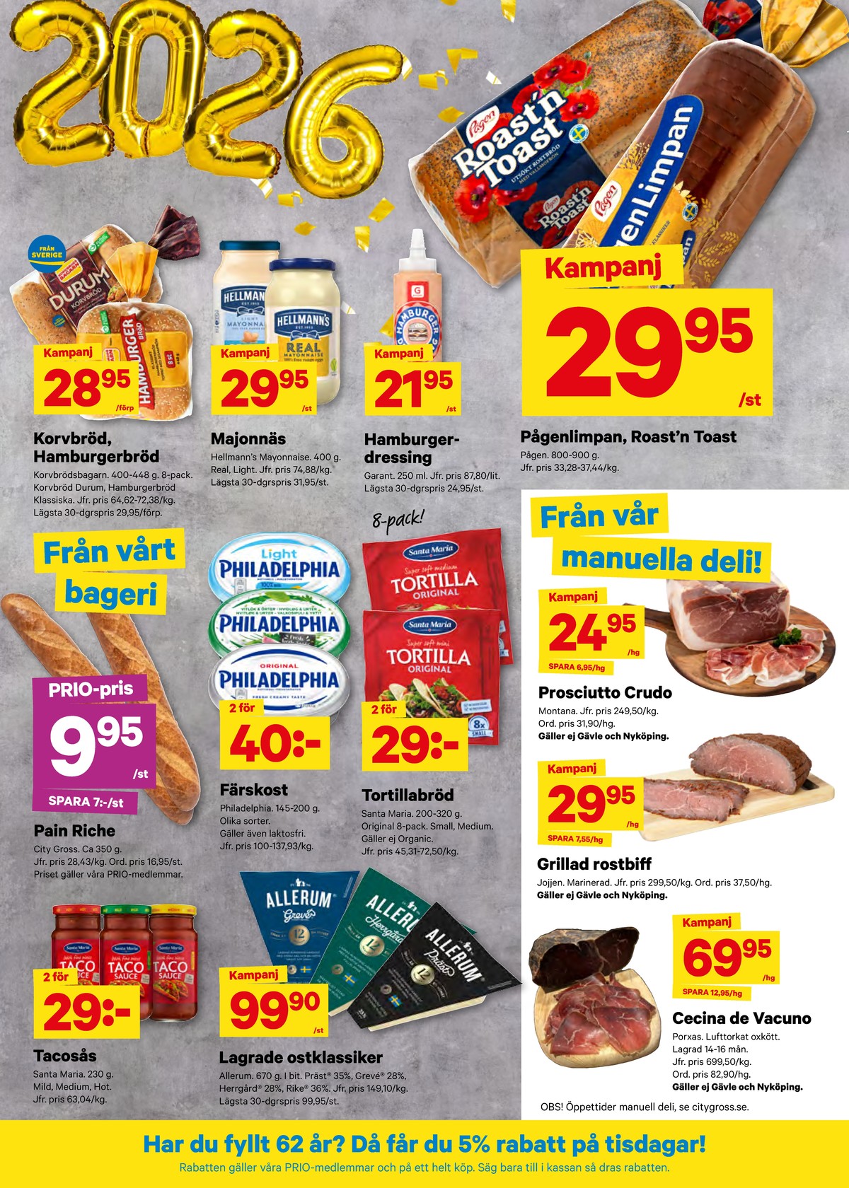 Se City Gross reklamblad för vecka 1 på Kampanjveckan.se. Se bra erbjudanden på många varor, t.ex. majonnäs hellmanns eller andra varor. Läs reklambladet här! Sida 4