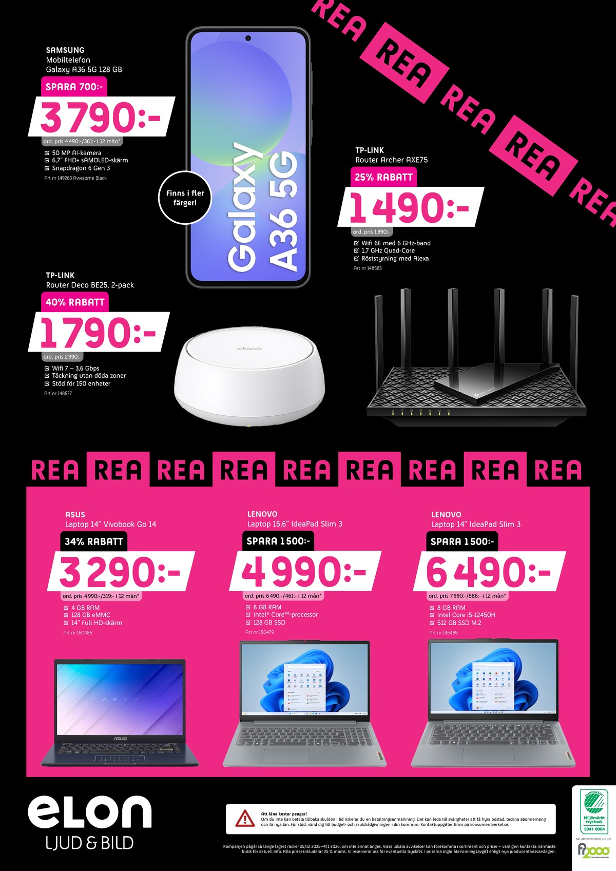 Se Elon reklamblad för vecka 1 på Kampanjveckan.se. Se bra erbjudanden på många varor. Läs reklambladet här! Sida 4
