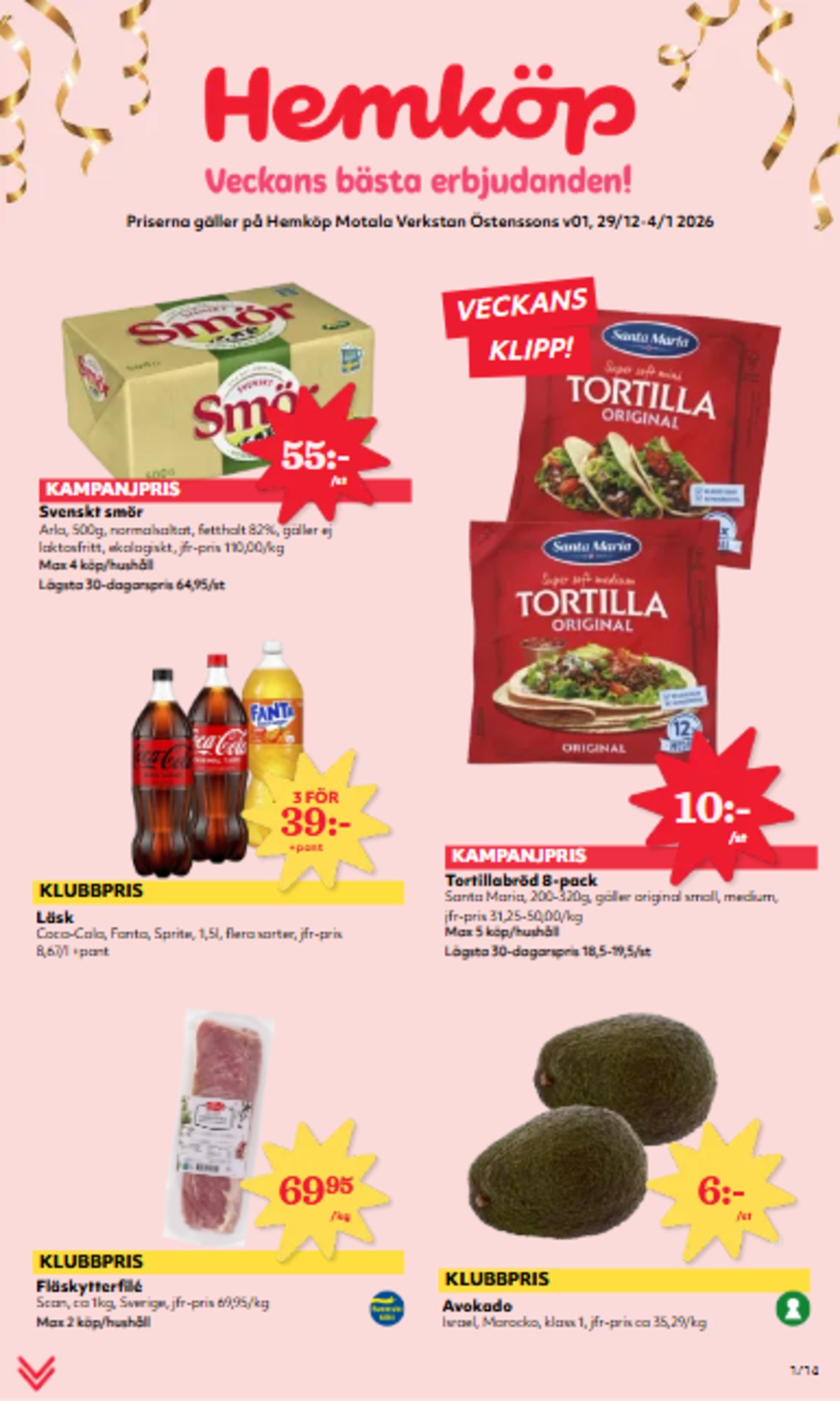 Se Hemköp reklamblad för vecka 1 på Kampanjveckan.se. Se bra erbjudanden på många varor. Läs reklambladet här! Sida 1