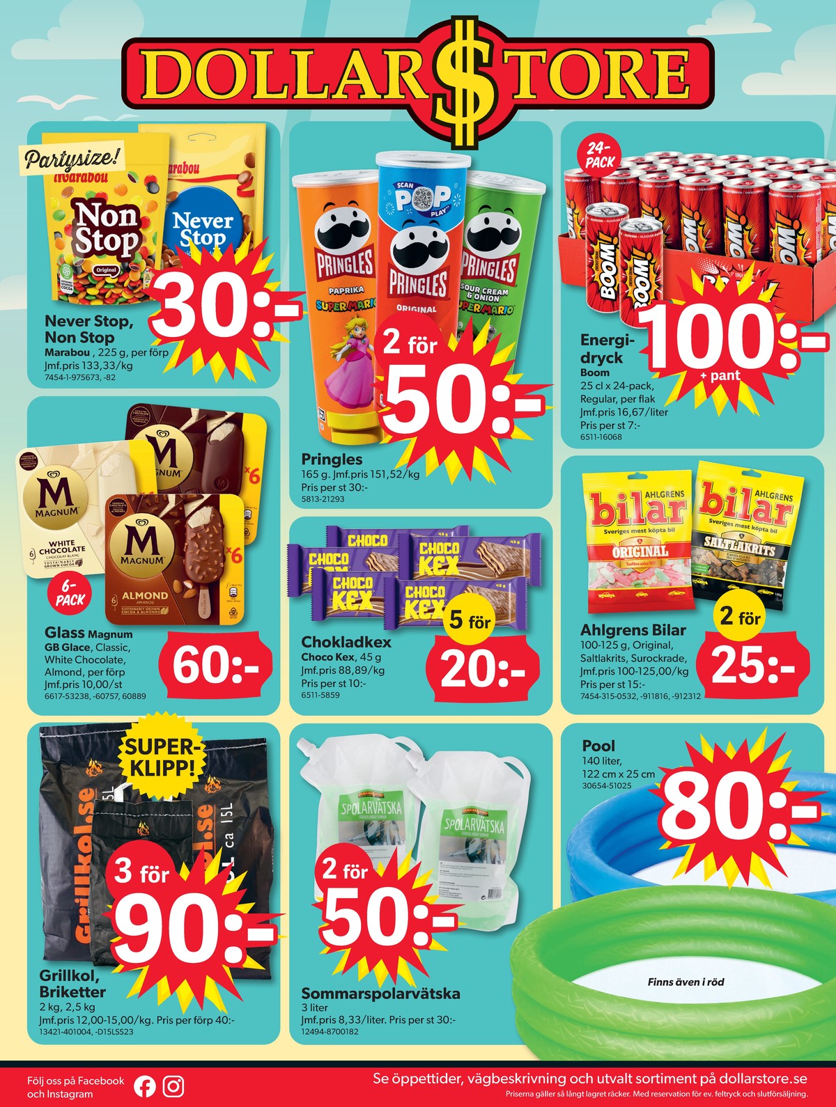 Se Dollarstore reklamblad för vecka 28 på Kampanjveckan.se. Se bra erbjudanden på många varor, t.ex. grillkol/briketter grillkol.se eller grillkol/briketter grillkol.se. Läs reklambladet här! Sida 16
