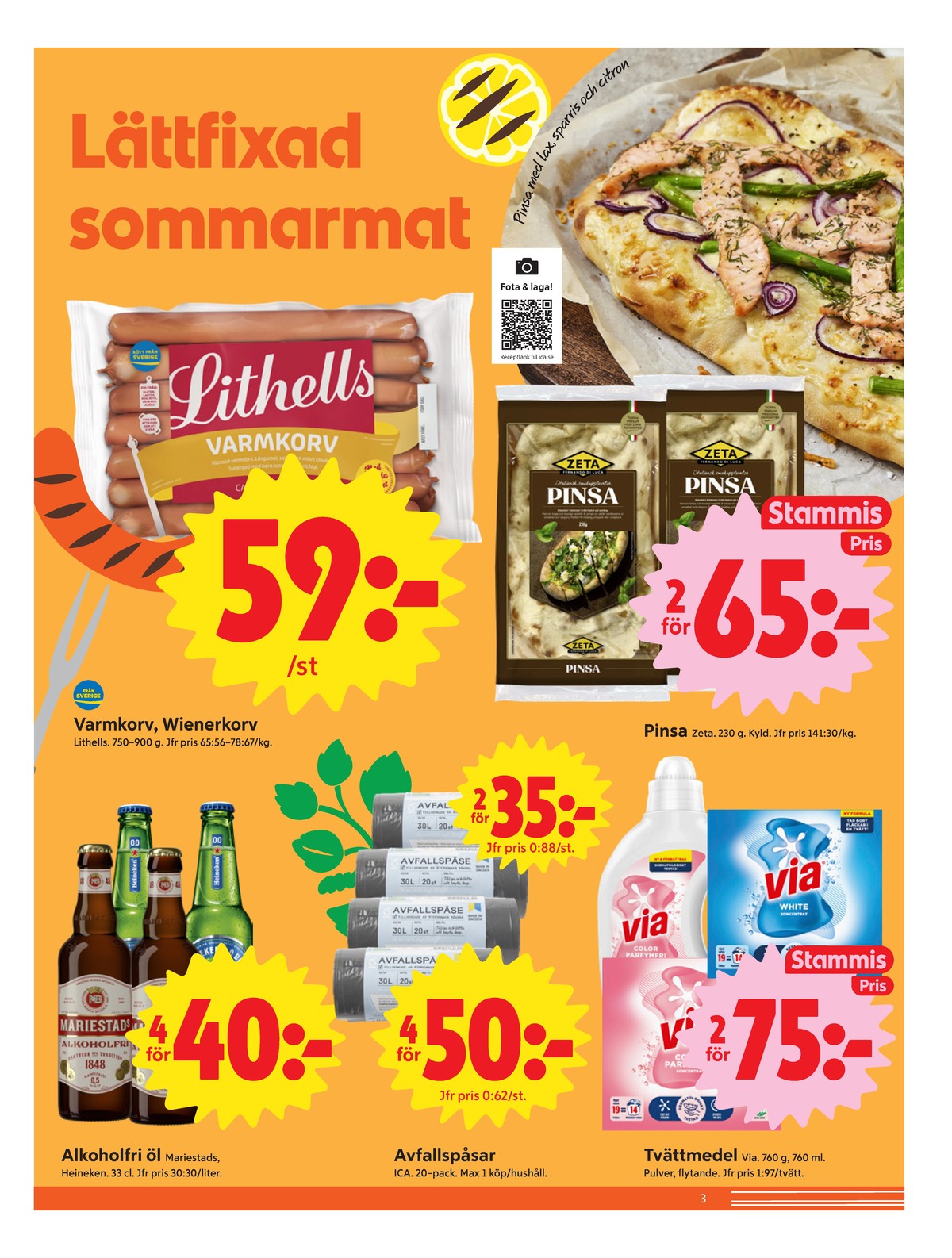 Se ICA Nära reklamblad för vecka 29 på Kampanjveckan.se. Se bra erbjudanden på många varor, t.ex. Öl 0.0 eller Öl mariestads. Läs reklambladet här! Sida 3
