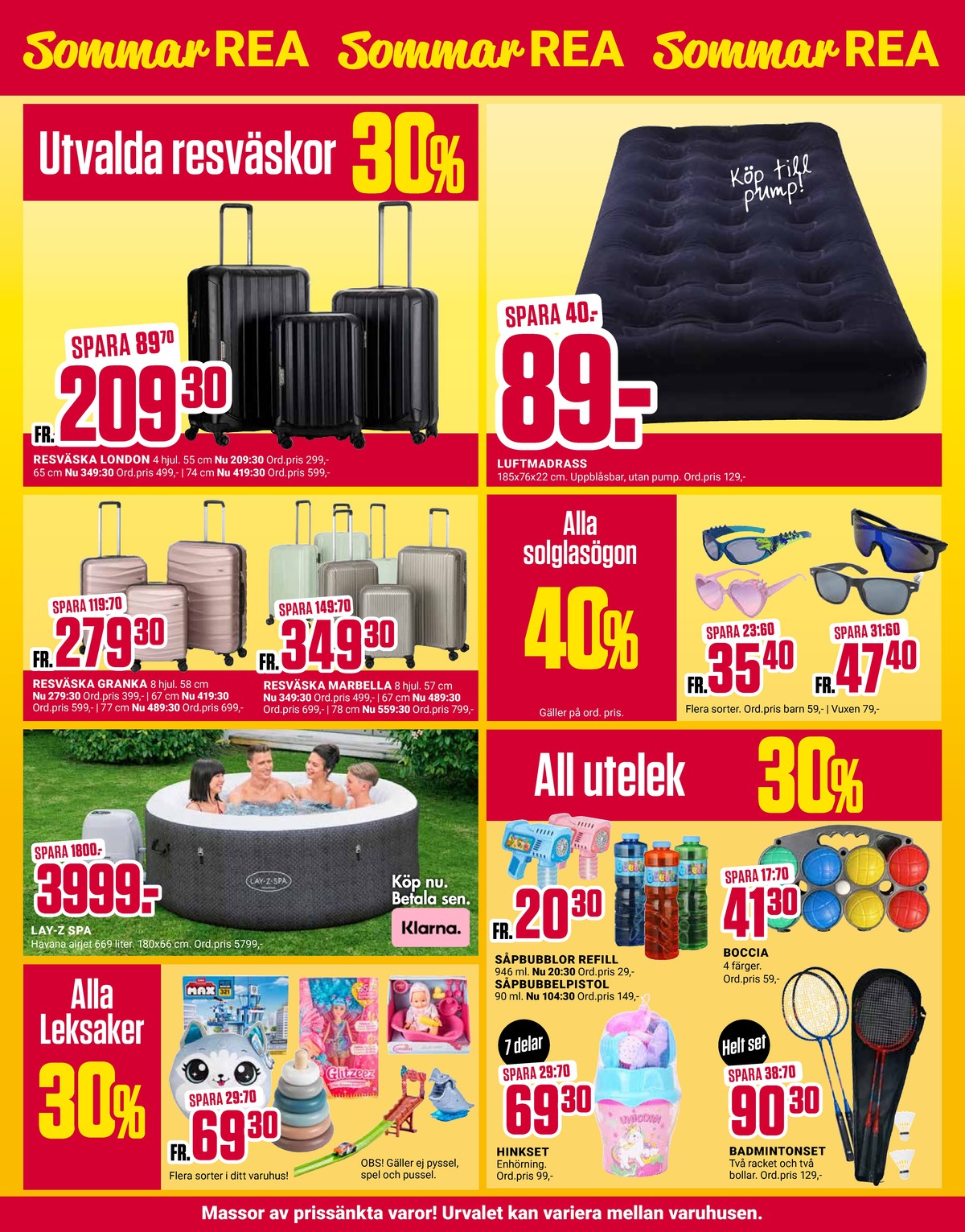 Se ÖoB reklamblad för vecka 29 på Kampanjveckan.se. Se bra erbjudanden på många varor, t.ex. byggklossar max build more eller strandset okänd. Läs reklambladet här! Sida 6
