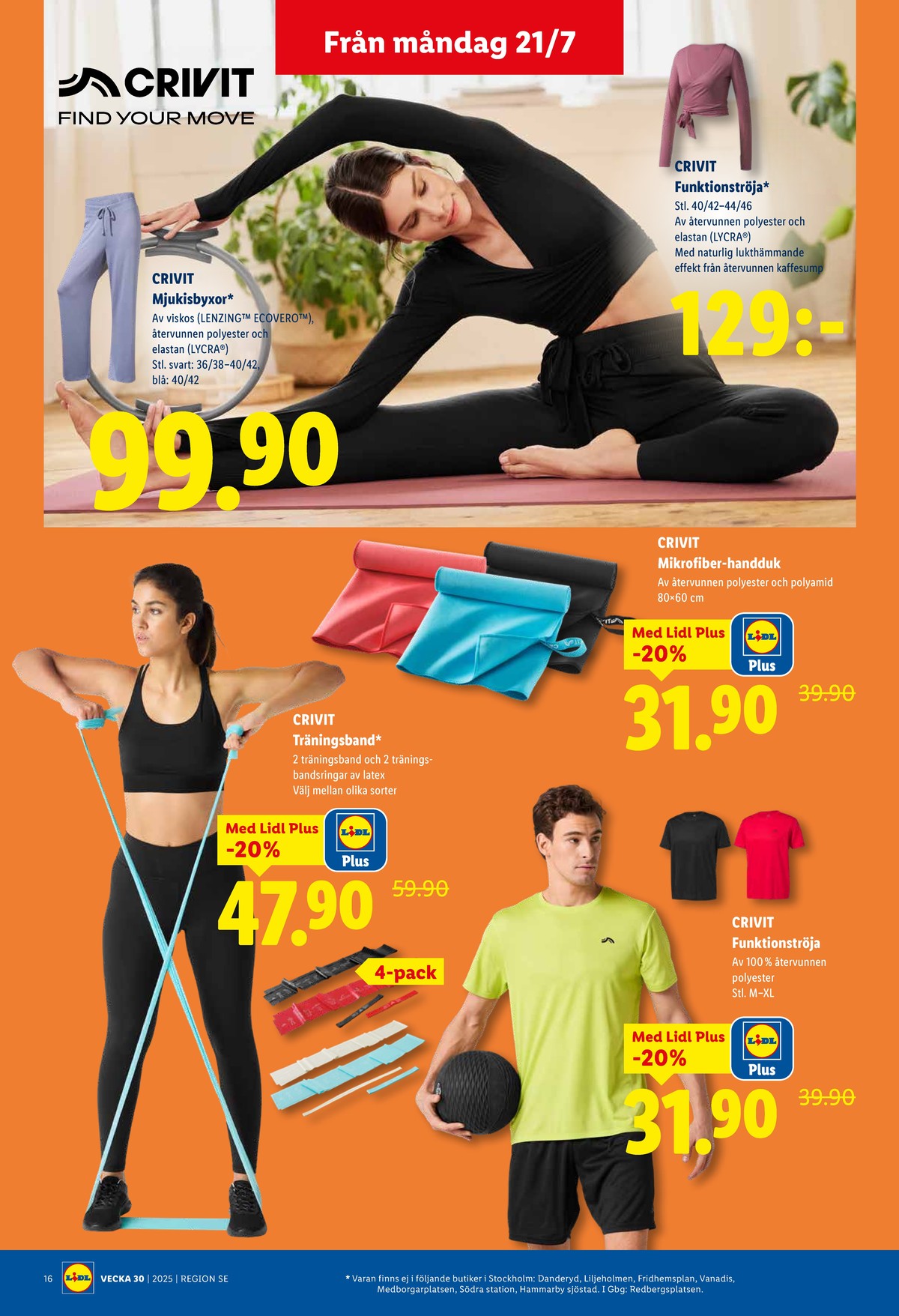 Se Lidl reklamblad för vecka 30 på Kampanjveckan.se. Se bra erbjudanden på många varor, t.ex. badlakan crivit eller träningströja crivit. Läs reklambladet här! Sida 17
