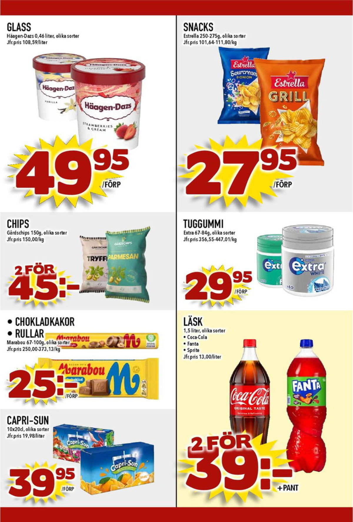 Se MatDax reklamblad för vecka 30 på Kampanjveckan.se. Se bra erbjudanden på många varor, t.ex. stilldrink capri-sonne eller choklad schweizernöt marabou. Läs reklambladet här! Sida 24
