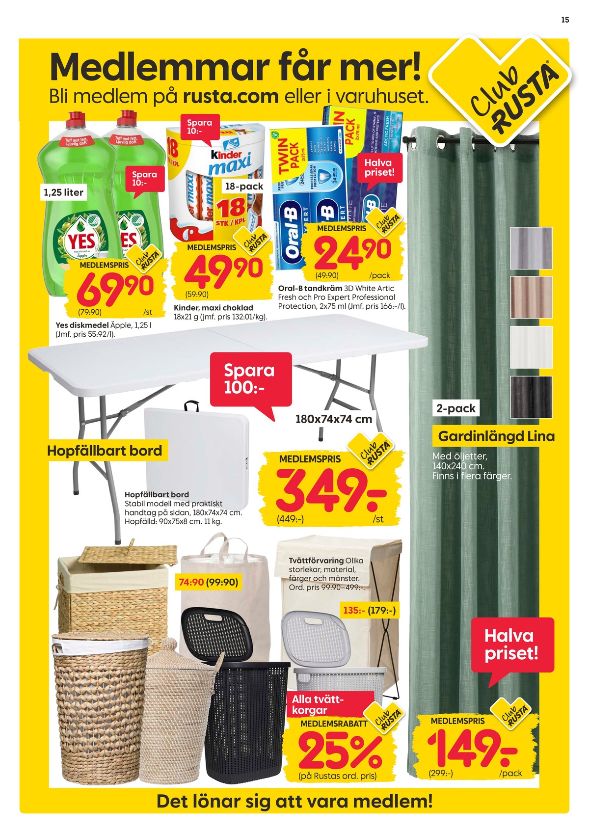 Se Rusta reklamblad för vecka 30 på Kampanjveckan.se. Se bra erbjudanden på många varor, t.ex. tvättkorg okänd eller tvättkorg okänd. Läs reklambladet här! Sida 15

