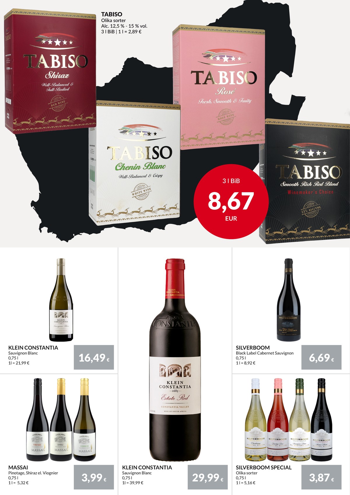 Se Nielsen Discount reklamblad för vecka 30 på Kampanjveckan.se. Se bra erbjudanden på många varor, t.ex. röd vin okänd eller vit vin okänd. Läs reklambladet här! Sida 20
