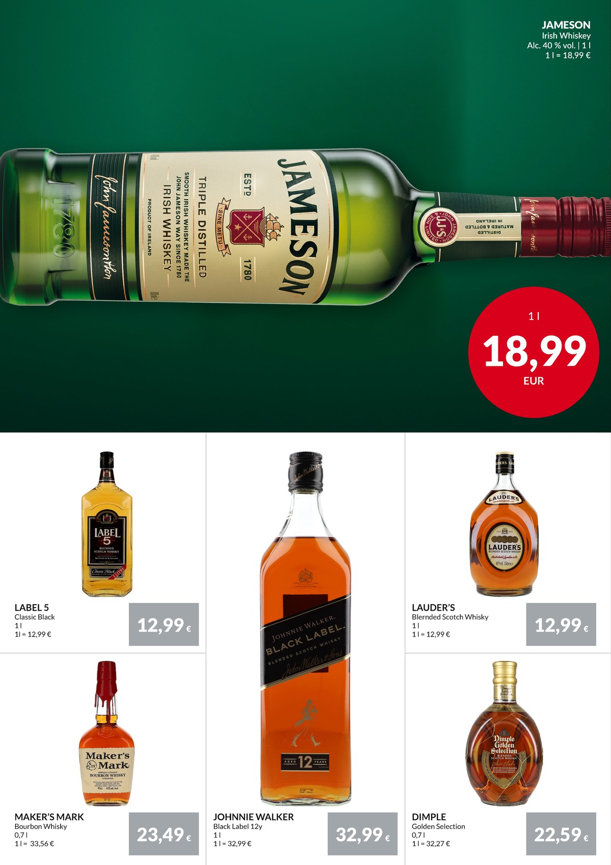Se Nielsen Discount reklamblad för vecka 30 på Kampanjveckan.se. Se bra erbjudanden på många varor, t.ex. whisky makers mark eller whisky label 5. Läs reklambladet här! Sida 28
