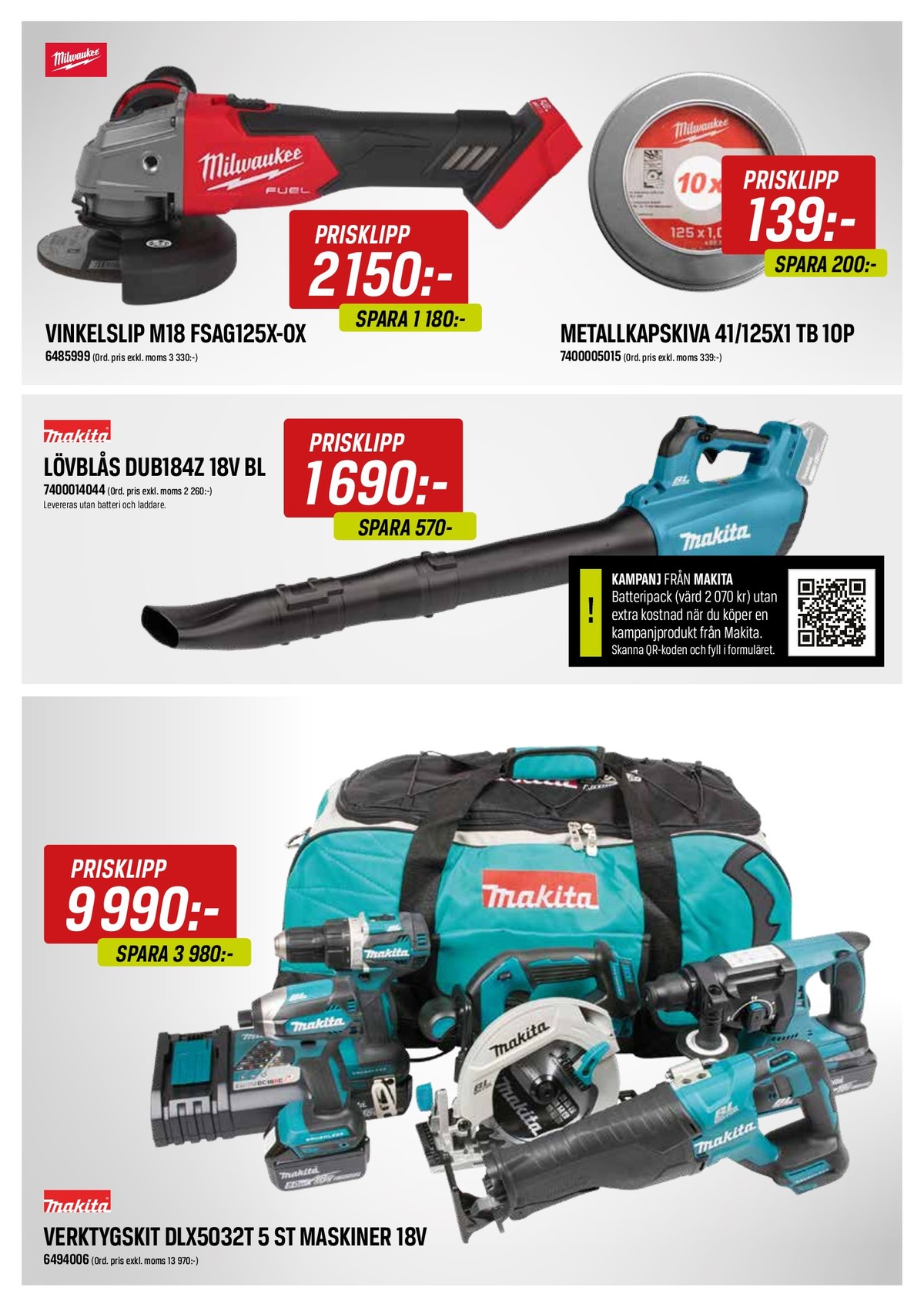 Se Swedol reklamblad för vecka 31 på Kampanjveckan.se. Se bra erbjudanden på många varor, t.ex. vinkelslip milwaukee eller kapskivor milwaukee. Läs reklambladet här! Sida 2
