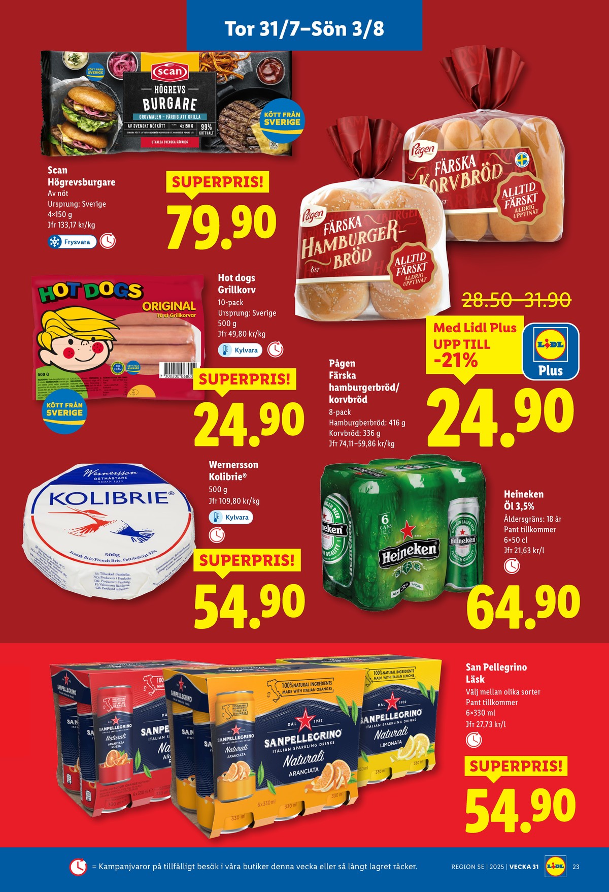 Se Lidl reklamblad för vecka 31 på Kampanjveckan.se. Se bra erbjudanden på många varor, t.ex. högrevsburgare scan eller hamburgerbröd hamburgerbröd. Läs reklambladet här! Sida 26
