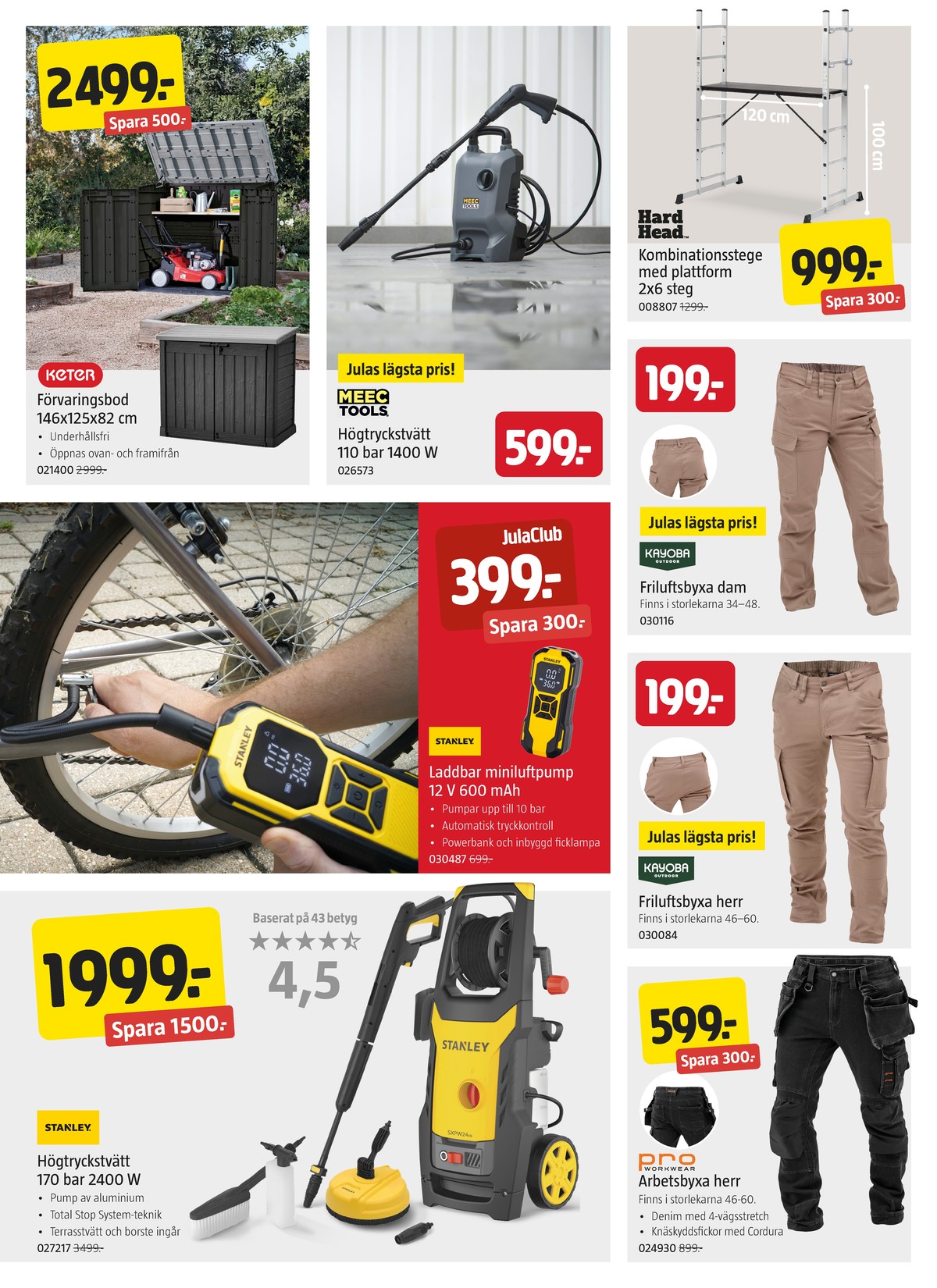 Se Jula reklamblad för vecka 31 på Kampanjveckan.se. Se bra erbjudanden på många varor, t.ex. högtryckstvätt stanley eller andra varor. Läs reklambladet här! Sida 5