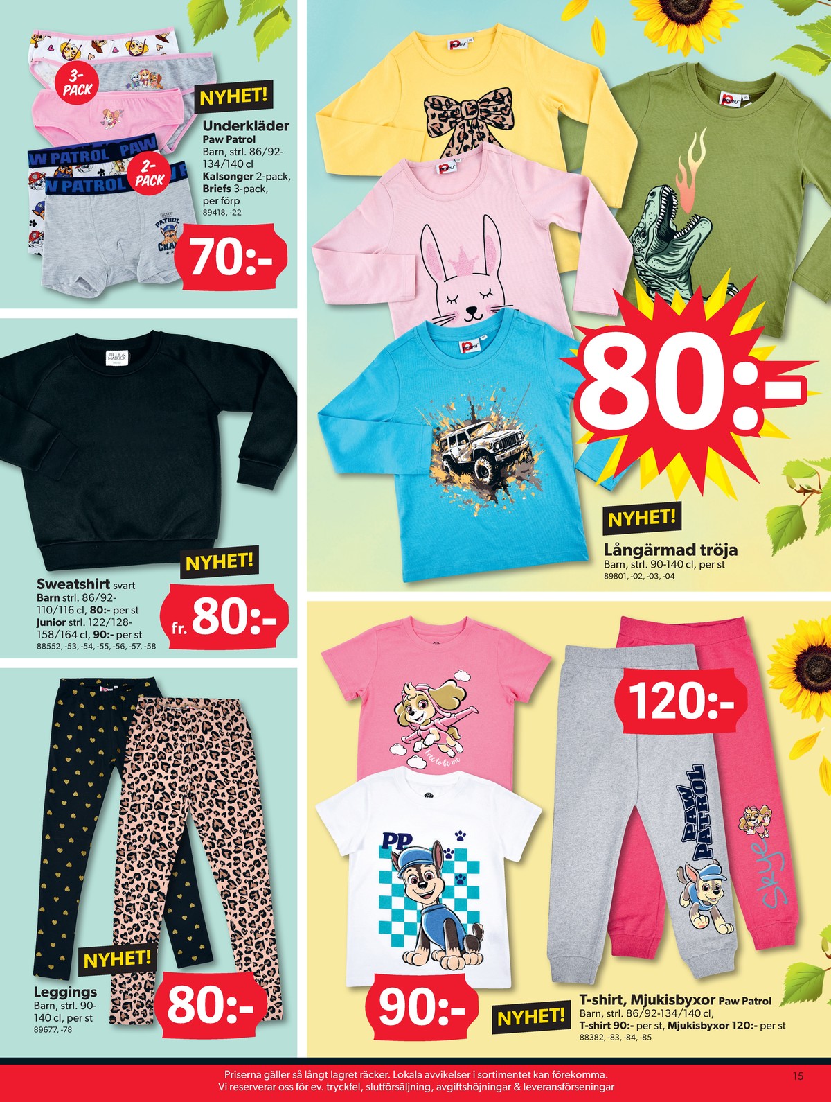 Se Dollarstore reklamblad för vecka 31 på Kampanjveckan.se. Se bra erbjudanden på många varor, t.ex. leggings okänd eller sweatshirt okänd. Läs reklambladet här! Sida 15
