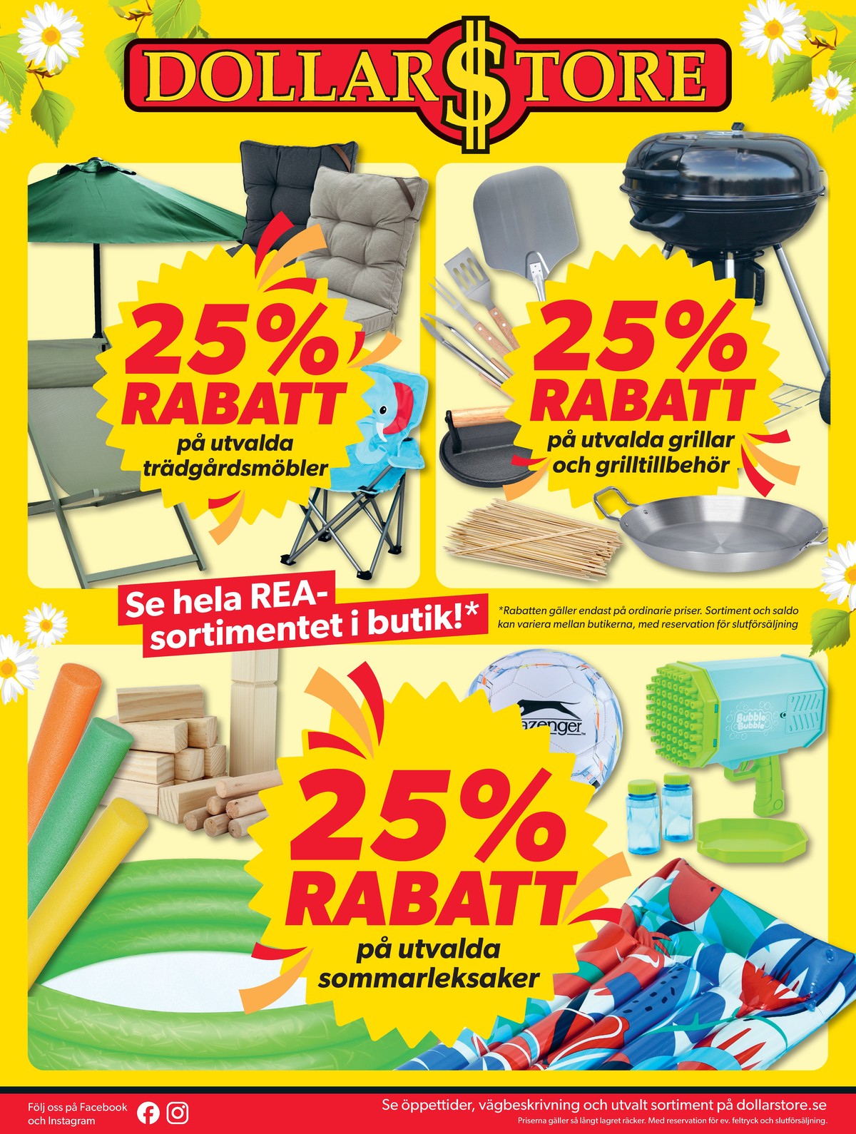 Se Dollarstore reklamblad för vecka 31 på Kampanjveckan.se. Se bra erbjudanden på många varor, t.ex. parasoll okänd eller klotgrill okänd. Läs reklambladet här! Sida 16
