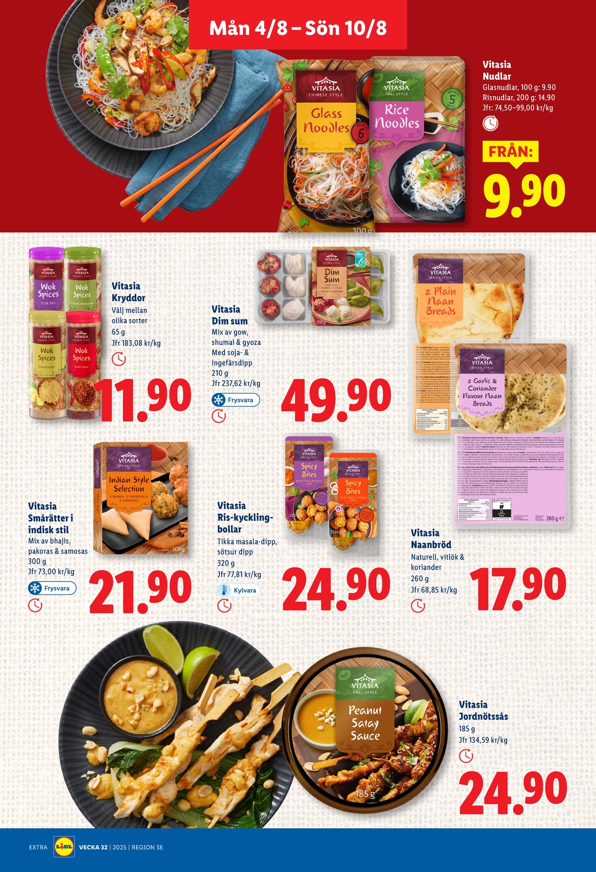 Se Lidl reklamblad för vecka 32 på Kampanjveckan.se. Se bra erbjudanden på många varor, t.ex. nudlar vitasia eller nudlar vitasia. Läs reklambladet här! Sida 12
