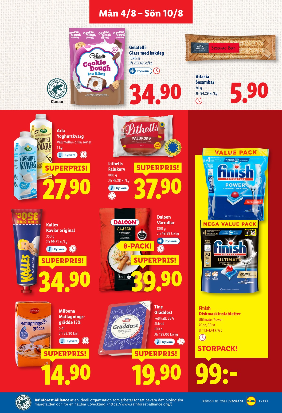 Se Lidl reklamblad för vecka 32 på Kampanjveckan.se. Se bra erbjudanden på många varor, t.ex. bars vitasia eller glass dessert vitasia. Läs reklambladet här! Sida 13
