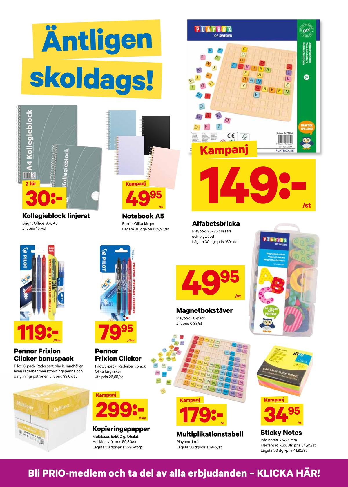 Se City Gross reklamblad för vecka 32 på Kampanjveckan.se. Se bra erbjudanden på många varor, t.ex. kopieringspapper multilaser eller leksaker playbox. Läs reklambladet här! Sida 9
