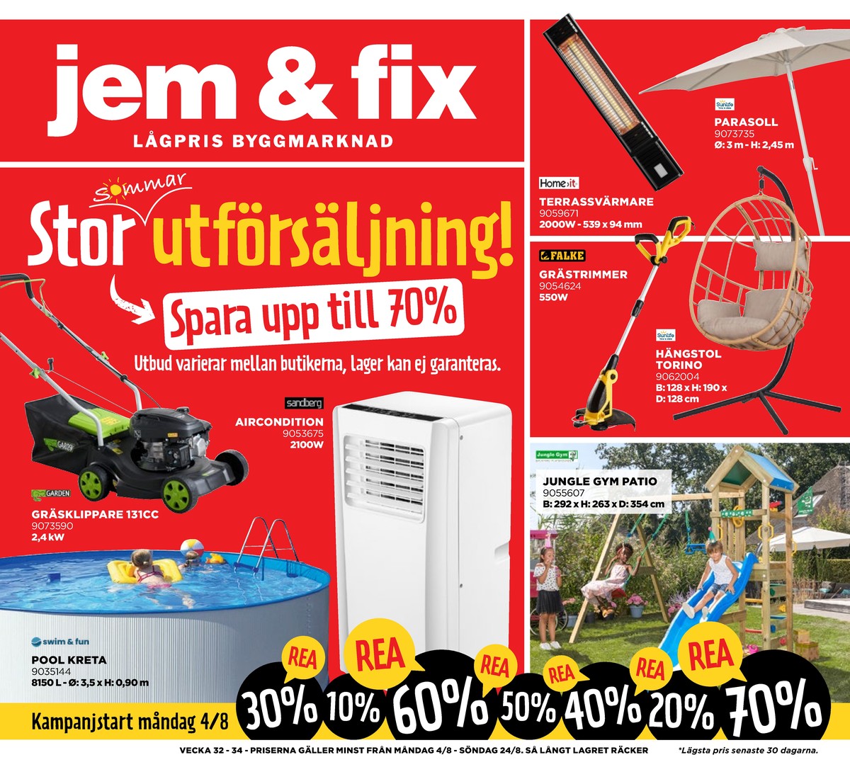 Se Jem & Fix reklamblad för vecka 33 på Kampanjveckan.se. Se bra erbjudanden på många varor. Läs reklambladet här! Sida 1