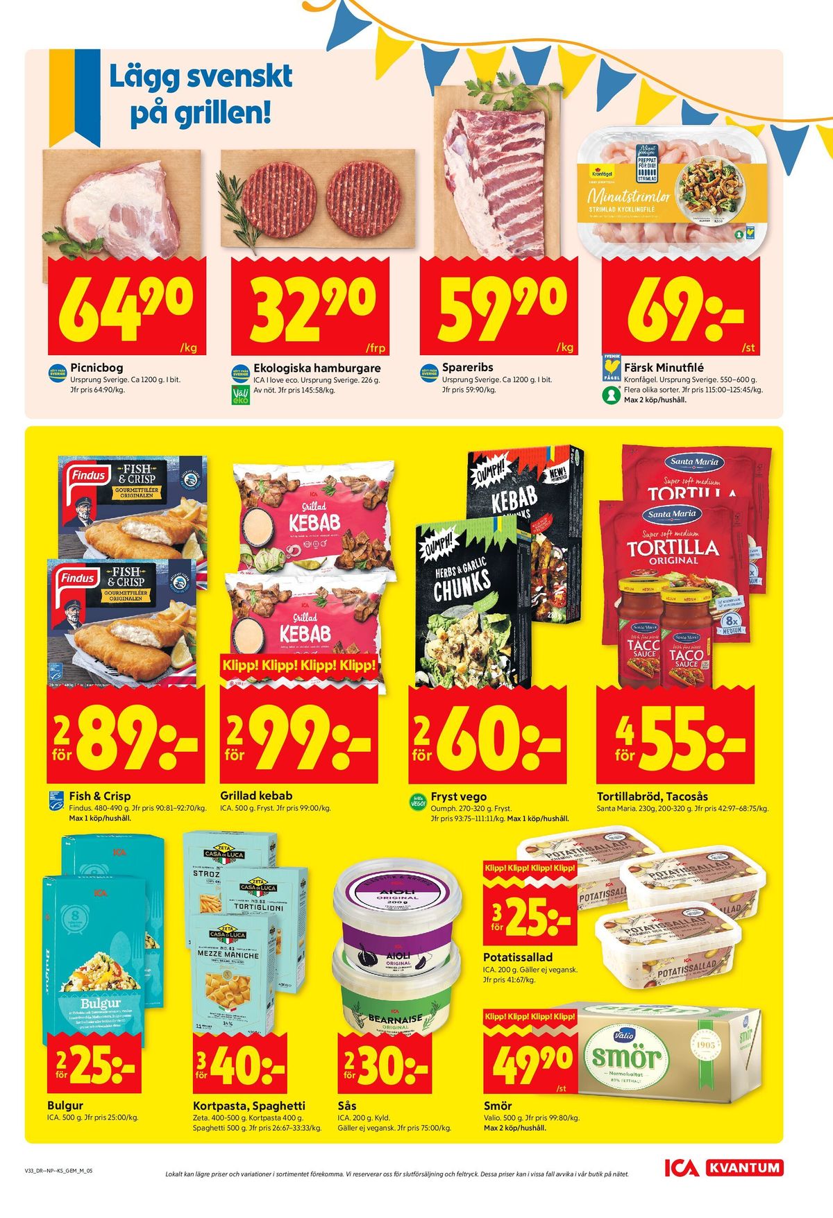 Se ICA Kvantum reklamblad för vecka 33 på Kampanjveckan.se. Se bra erbjudanden på många varor, t.ex. bulgur ica eller pasta sorterad casa di luca. Läs reklambladet här! Sida 5
