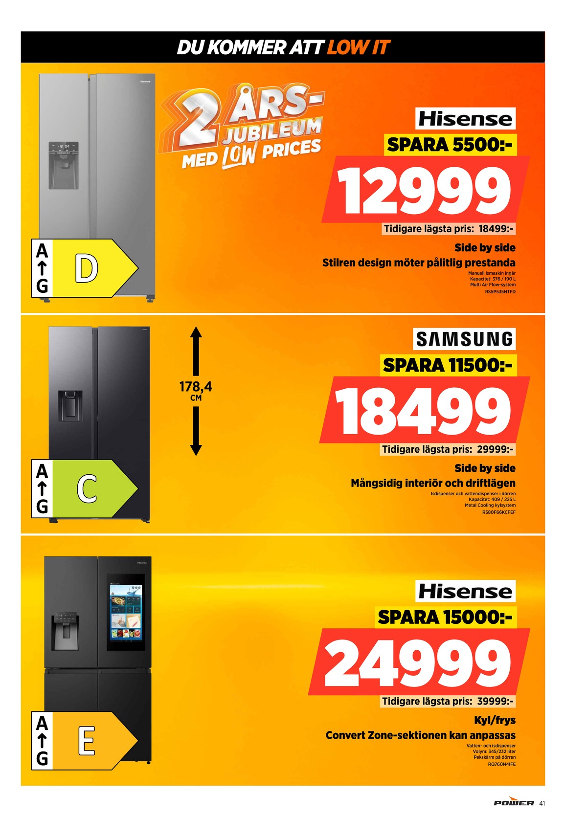 Se Power reklamblad för vecka 33 på Kampanjveckan.se. Se bra erbjudanden på många varor. Läs reklambladet här! Sida 41