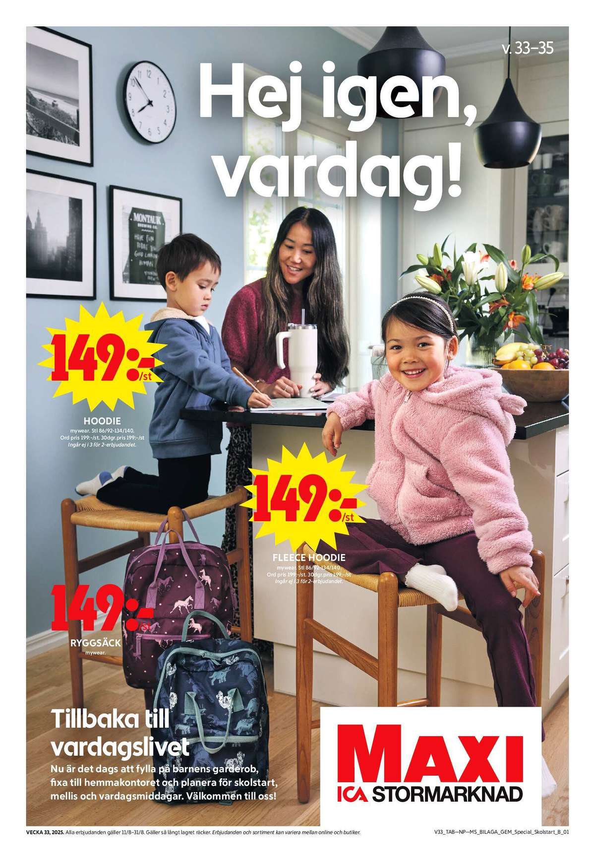 Se ICA Maxi reklamblad för vecka 34 på Kampanjveckan.se. Se bra erbjudanden på många varor, t.ex. sweatshirt mywear eller andra varor. Läs reklambladet här! Sida 1