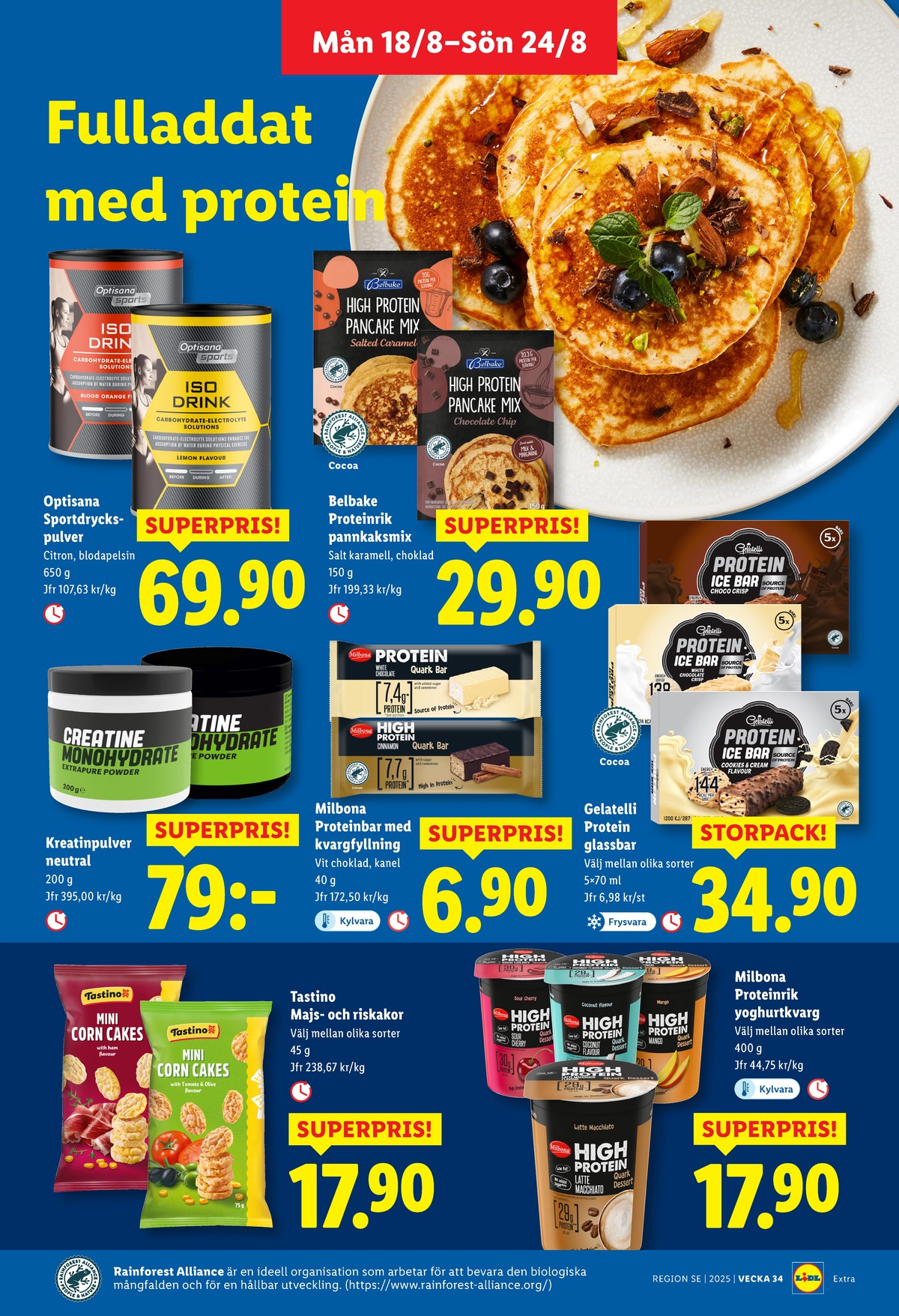 Se Lidl reklamblad för vecka 34 på Kampanjveckan.se. Se bra erbjudanden på många varor, t.ex. majskakor tastino eller yoghurtkvarg high protein. Läs reklambladet här! Sida 14
