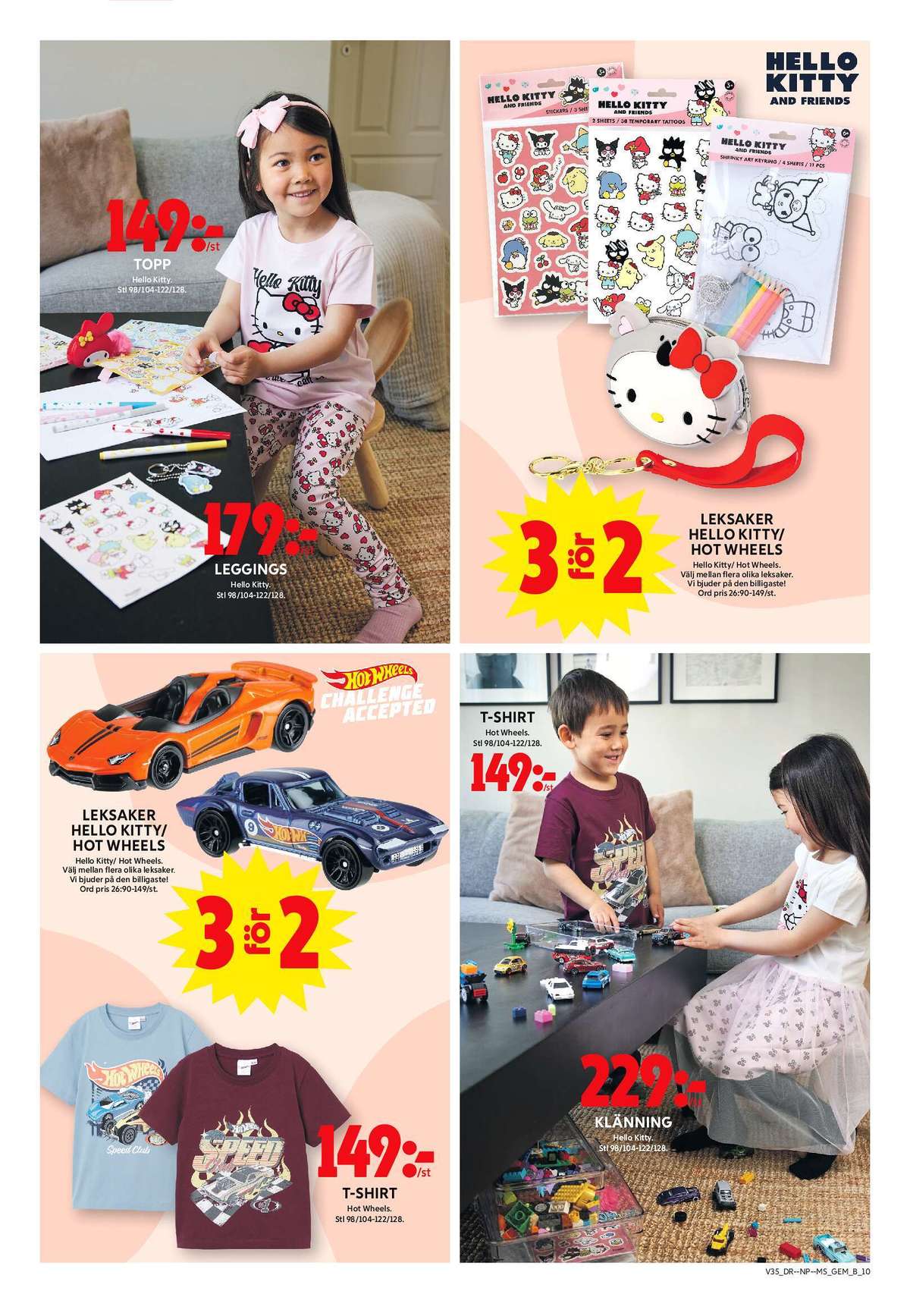Se ICA Maxi reklamblad för vecka 35 på Kampanjveckan.se. Se bra erbjudanden på många varor, t.ex. t-shirt hello kitty eller leggings hello kitty. Läs reklambladet här! Sida 15
