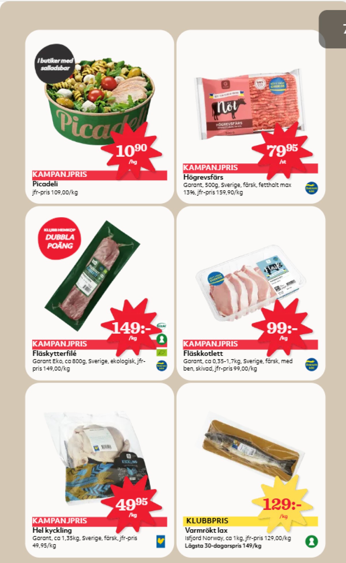Se Hemköp reklamblad för vecka 35 på Kampanjveckan.se. Se bra erbjudanden på många varor, t.ex. kyckling garant eller lax isfjord norway. Läs reklambladet här! Sida 6
