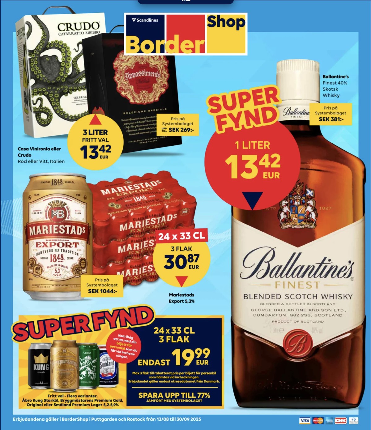 Se Scandlines Border Shop reklamblad för vecka 36 på Kampanjveckan.se. Se bra erbjudanden på många varor, t.ex. Öl 24 pk kung eller Öl 24 pk bryggmästarens premium gold. Läs reklambladet här! Sida 1
