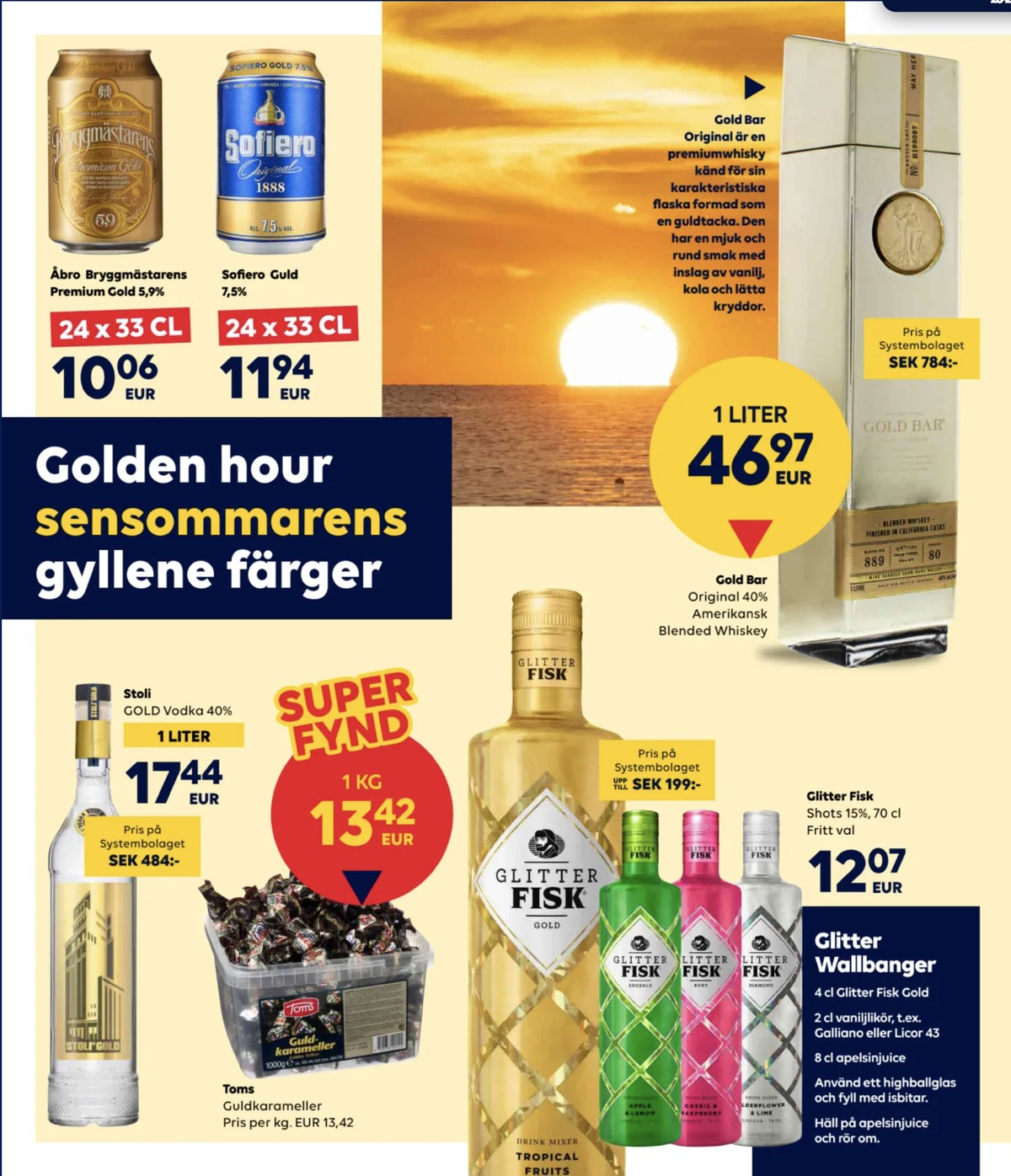 Se Scandlines Border Shop reklamblad för vecka 36 på Kampanjveckan.se. Se bra erbjudanden på många varor, t.ex. vodka gold eller kola guld karameller toms. Läs reklambladet här! Sida 28
