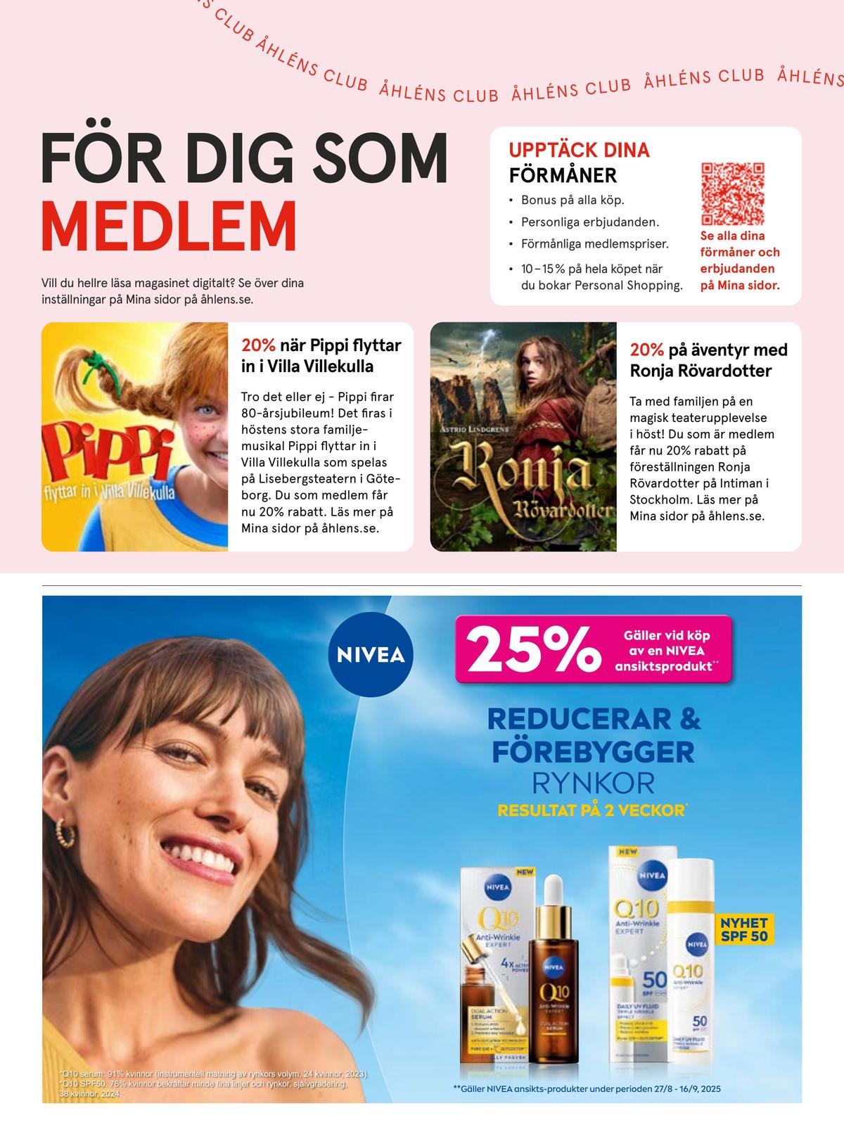 Se Åhlens reklamblad för vecka 36 på Kampanjveckan.se. Se bra erbjudanden på många varor, t.ex. serum q10 eller andra varor. Läs reklambladet här! Sida 17