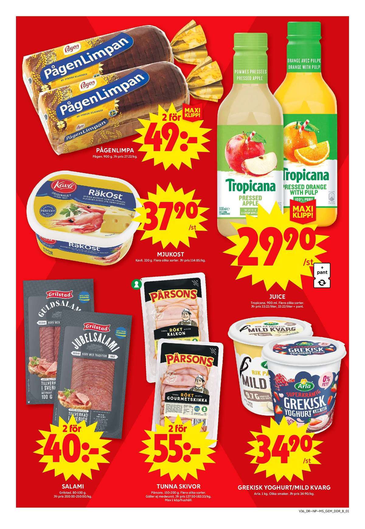 Se ICA Maxi reklamblad för vecka 36 på Kampanjveckan.se. Se bra erbjudanden på många varor, t.ex. salami grilstad eller kalkon pärsons. Läs reklambladet här! Sida 7
