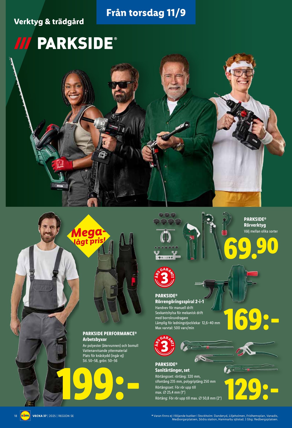 Se Lidl reklamblad för vecka 37 på Kampanjveckan.se. Se bra erbjudanden på många varor, t.ex. rörverktyg parkside eller rörrensslang parkside. Läs reklambladet här! Sida 20
