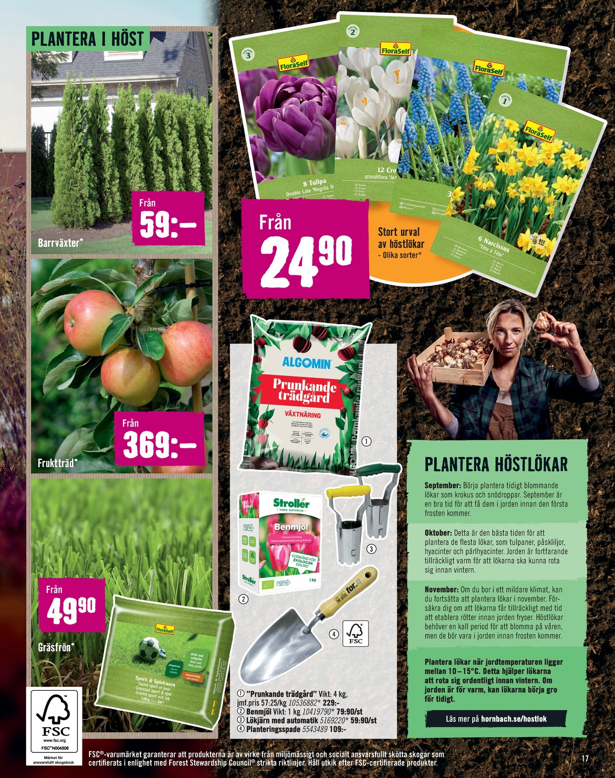 Se Hornbach reklamblad för vecka 37 på Kampanjveckan.se. Se bra erbjudanden på många varor, t.ex. fruktträd okänd eller andra varor. Läs reklambladet här! Sida 17