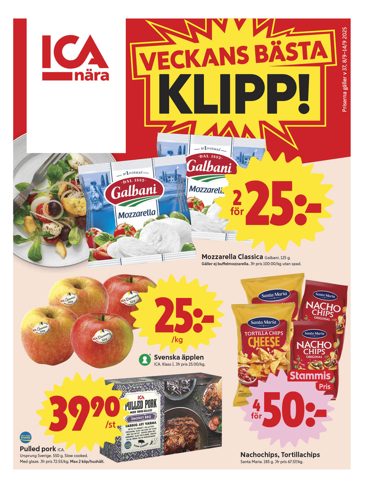 Se ICA Nära reklamblad för vecka 37 på Kampanjveckan.se. Se bra erbjudanden på många varor, t.ex. pulled pork ica eller Äpplen ica. Läs reklambladet här! Sida 1
