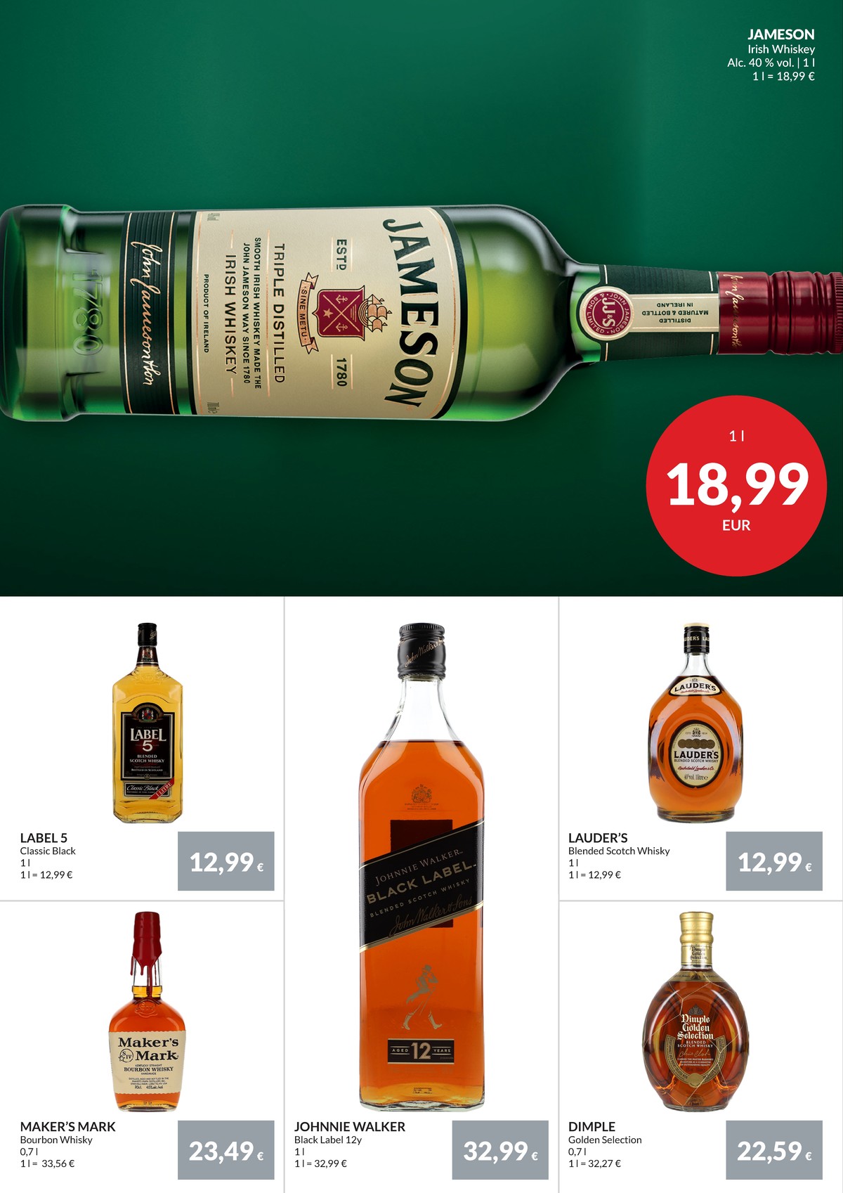 Se Nielsen Discount reklamblad för vecka 38 på Kampanjveckan.se. Se bra erbjudanden på många varor, t.ex. whisky makers mark eller whisky label 5. Läs reklambladet här! Sida 28
