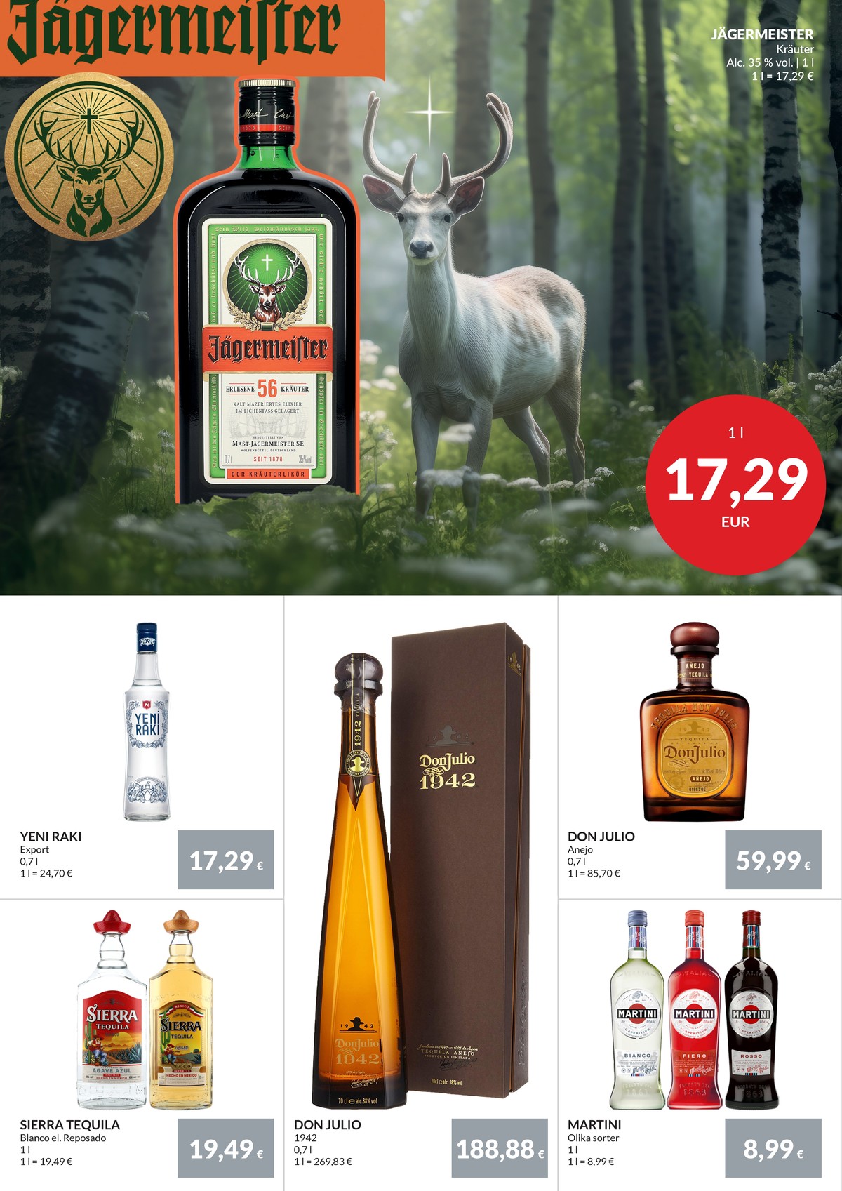 Se Nielsen Discount reklamblad för vecka 38 på Kampanjveckan.se. Se bra erbjudanden på många varor, t.ex. tequila gold eller tequila silver. Läs reklambladet här! Sida 36
