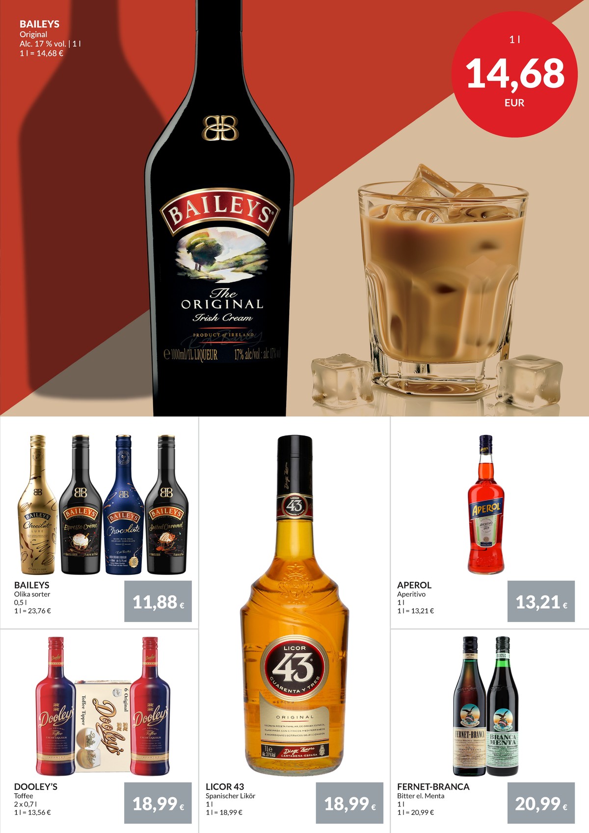 Se Nielsen Discount reklamblad för vecka 38 på Kampanjveckan.se. Se bra erbjudanden på många varor, t.ex. likör dooleys eller cafélikör chocolat luxe. Läs reklambladet här! Sida 37
