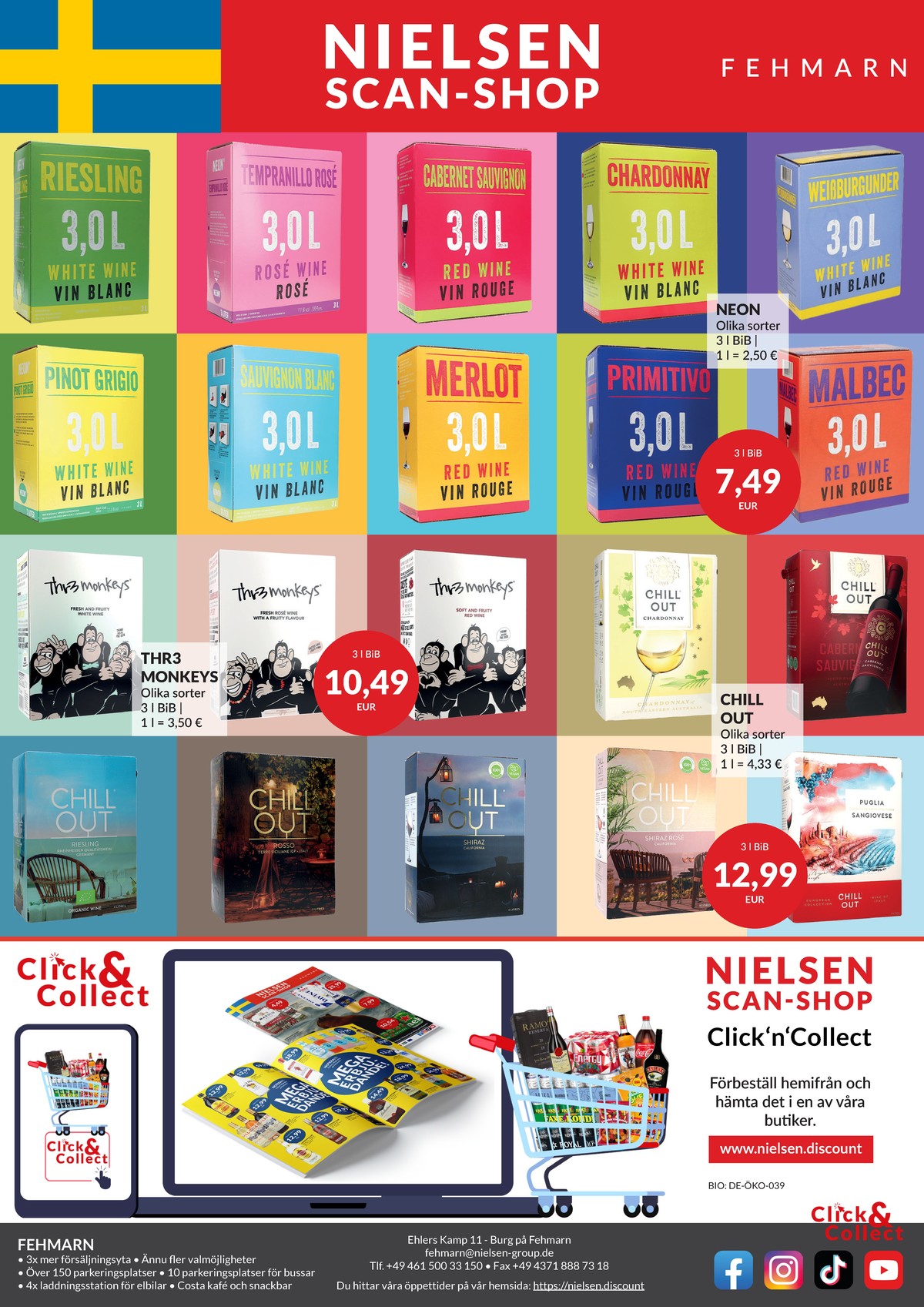 Se Nielsen Discount reklamblad för vecka 38 på Kampanjveckan.se. Se bra erbjudanden på många varor, t.ex. röd vin okänd eller vit vin okänd. Läs reklambladet här! Sida 38
