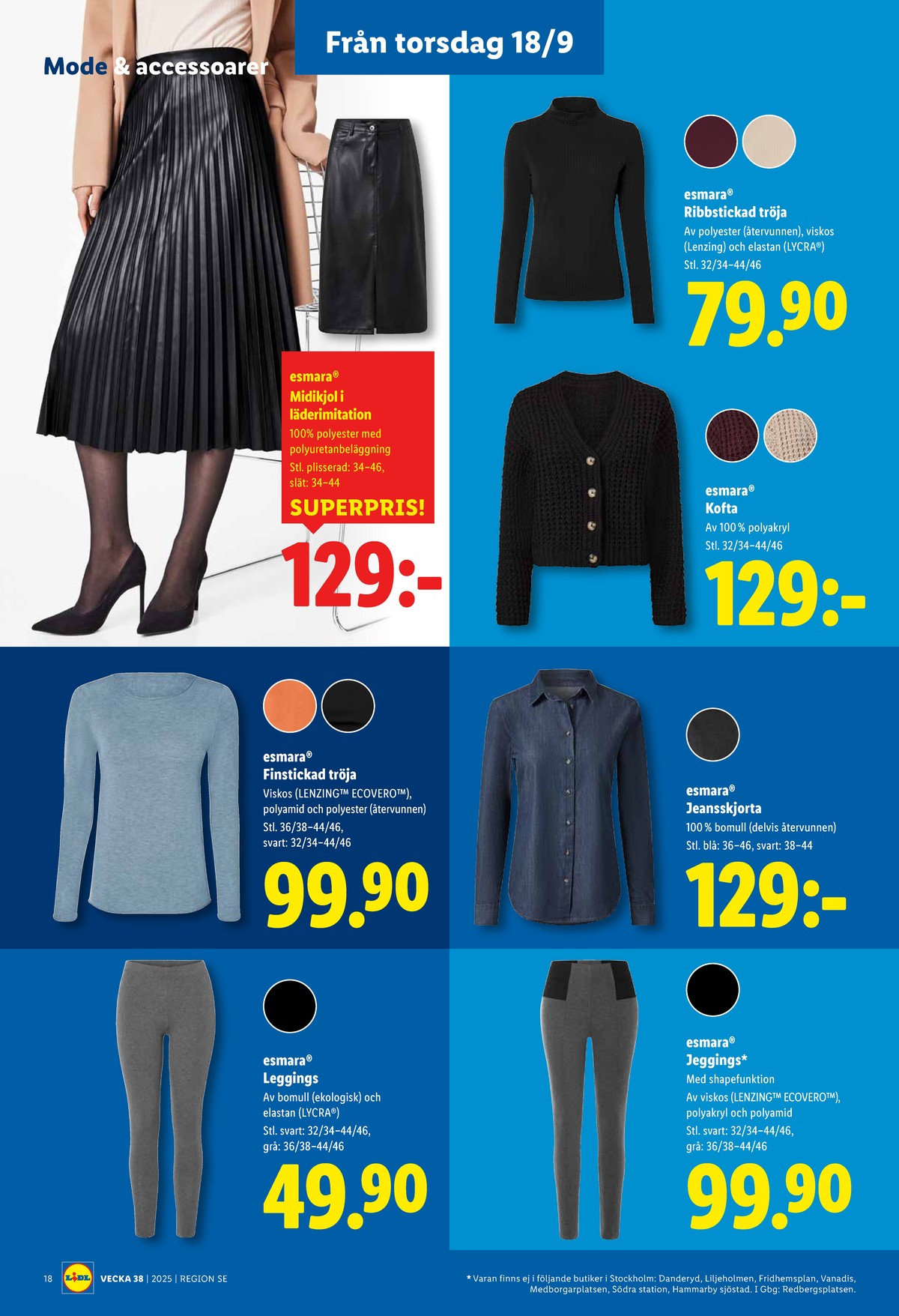 Se Lidl reklamblad för vecka 38 på Kampanjveckan.se. Se bra erbjudanden på många varor, t.ex. tröjor esmara eller kofta esmara men. Läs reklambladet här! Sida 20
