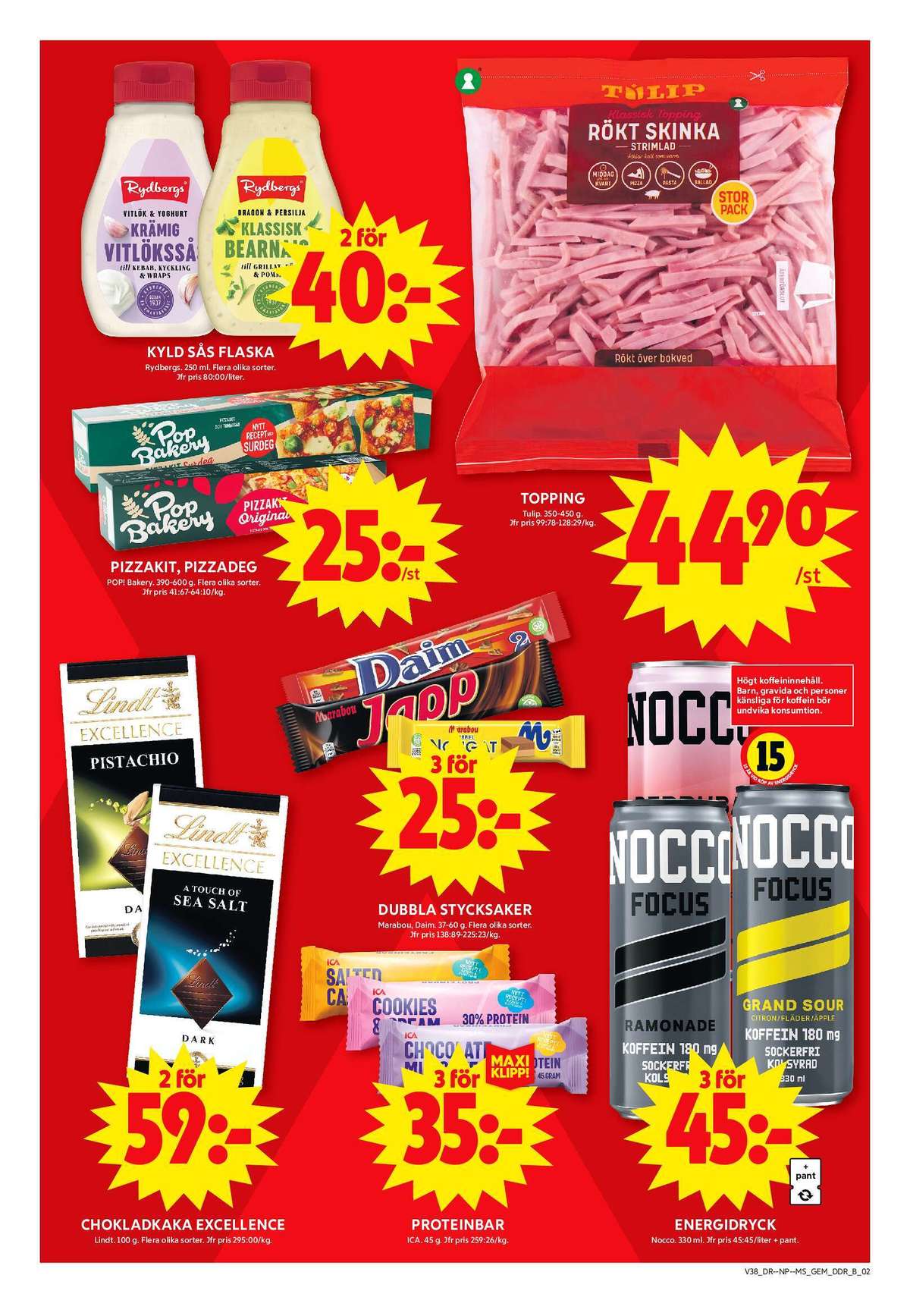 Se ICA Maxi reklamblad för vecka 38 på Kampanjveckan.se. Se bra erbjudanden på många varor, t.ex. chokladkaka seasalt lindt excellence eller bars ica. Läs reklambladet här! Sida 7
