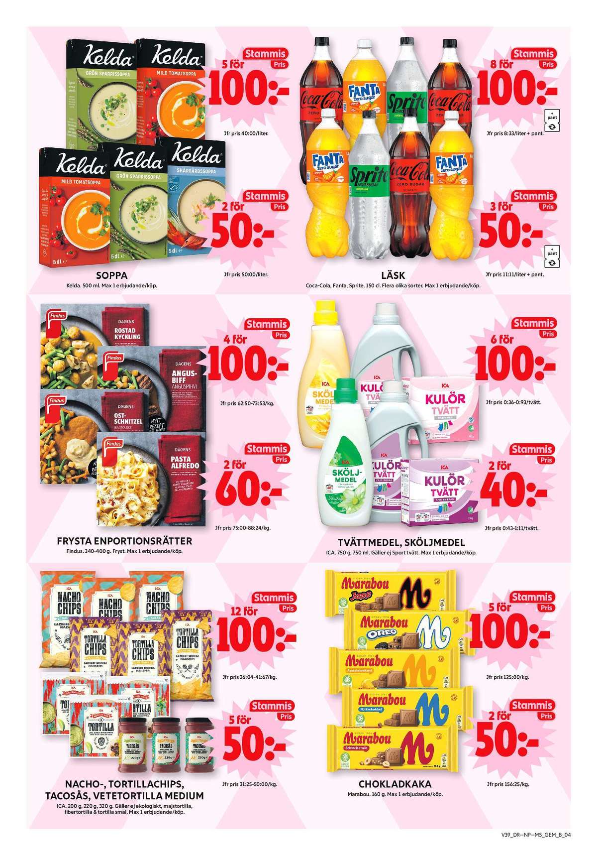 Se ICA Maxi reklamblad för vecka 39 på Kampanjveckan.se. Se bra erbjudanden på många varor, t.ex. nachos salted ica eller färdigrätter findus. Läs reklambladet här! Sida 4
