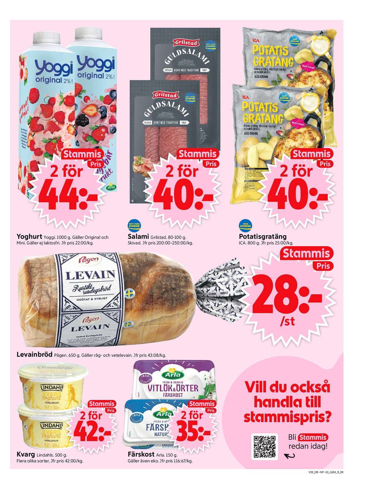 Se ICA Supermarket reklamblad för vecka 39 på Kampanjveckan.se. Se bra erbjudanden på många varor, t.ex. färskost arla eller kvarg lindahls. Läs reklambladet här! Sida 11
