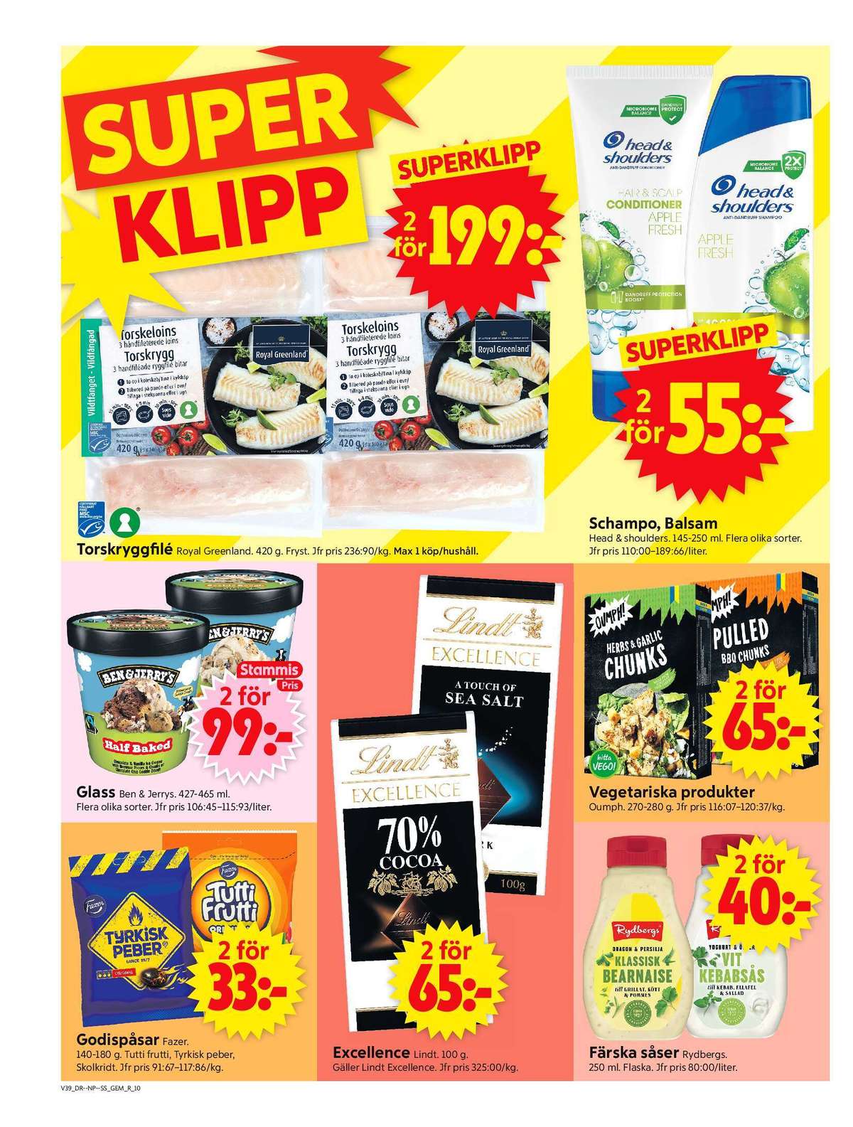 Se ICA Supermarket reklamblad för vecka 39 på Kampanjveckan.se. Se bra erbjudanden på många varor, t.ex. godispåsar tutti frutti eller sötsaker turkisk peppar. Läs reklambladet här! Sida 12
