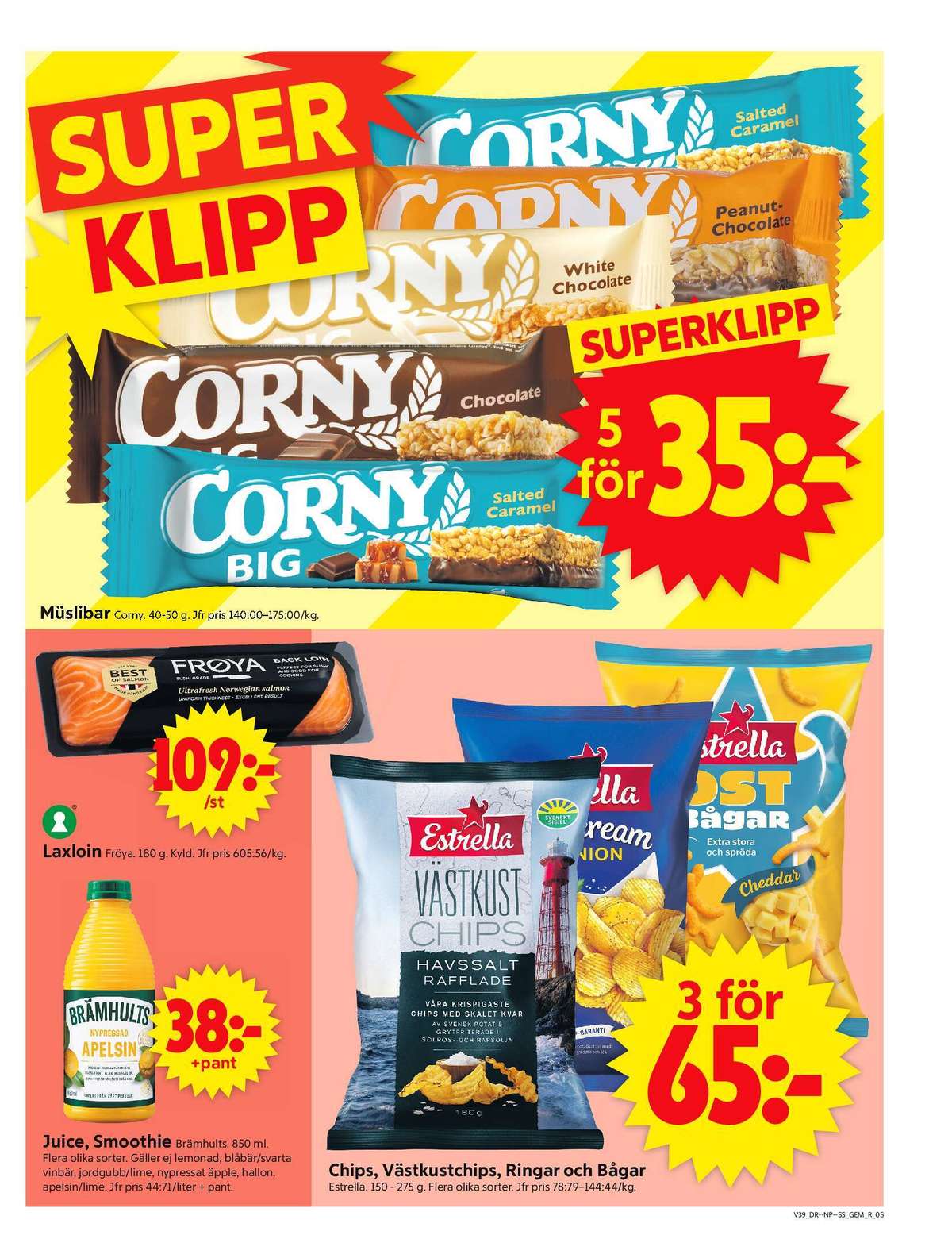 Se ICA Supermarket reklamblad för vecka 39 på Kampanjveckan.se. Se bra erbjudanden på många varor, t.ex. lax fröyas eller juice brämhults. Läs reklambladet här! Sida 5
