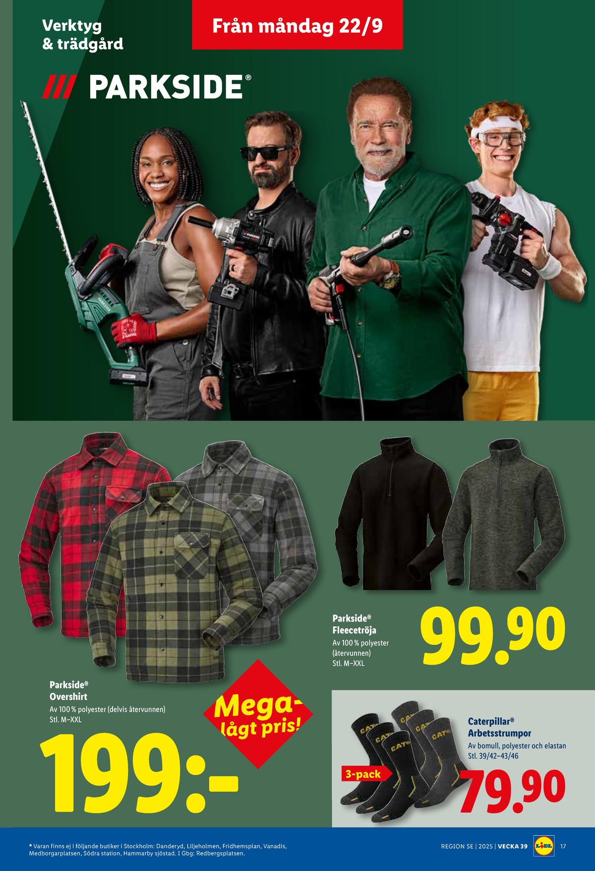 Se Lidl reklamblad för vecka 39 på Kampanjveckan.se. Se bra erbjudanden på många varor, t.ex. arbetströjor parkside eller arbetsskjorta parkside. Läs reklambladet här! Sida 15
