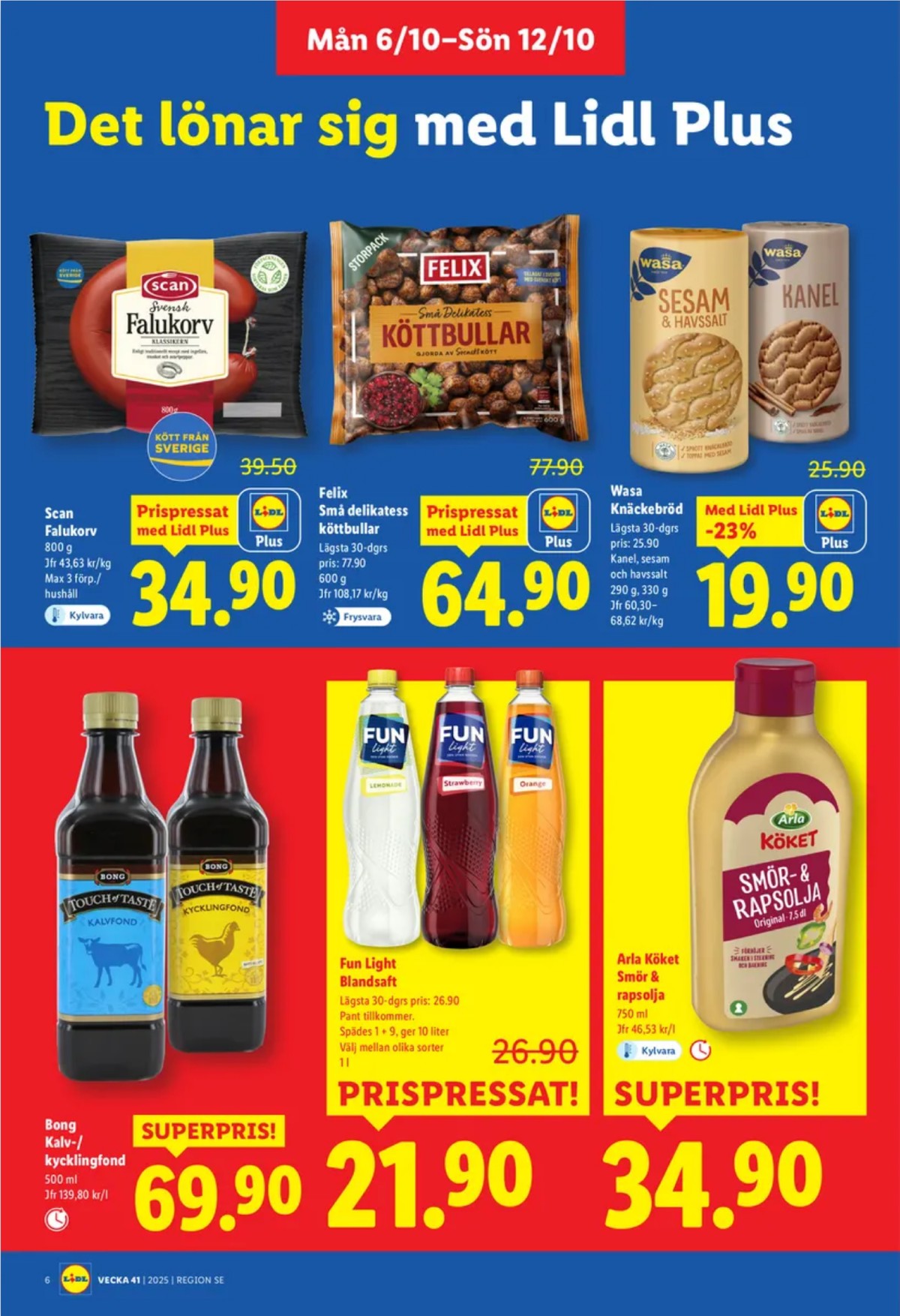 Se Lidl reklamblad för vecka 41 på Kampanjveckan.se. Se bra erbjudanden på många varor, t.ex. knäckebröd runda eller köttbullar felix. Läs reklambladet här! Sida 6
