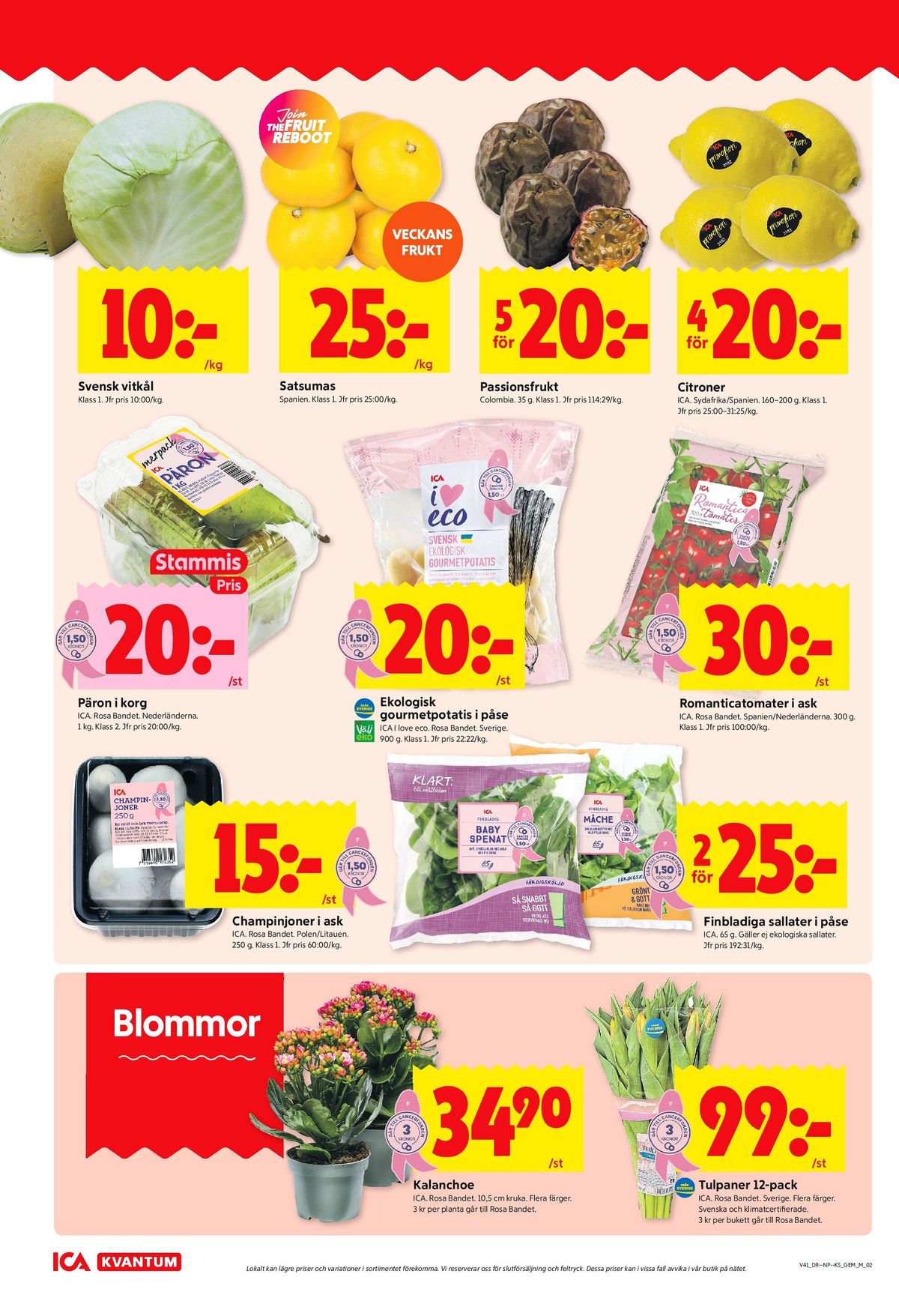 Se ICA Kvantum reklamblad för vecka 41 på Kampanjveckan.se. Se bra erbjudanden på många varor, t.ex. krukväxt okänd eller blommor ica. Läs reklambladet här! Sida 2
