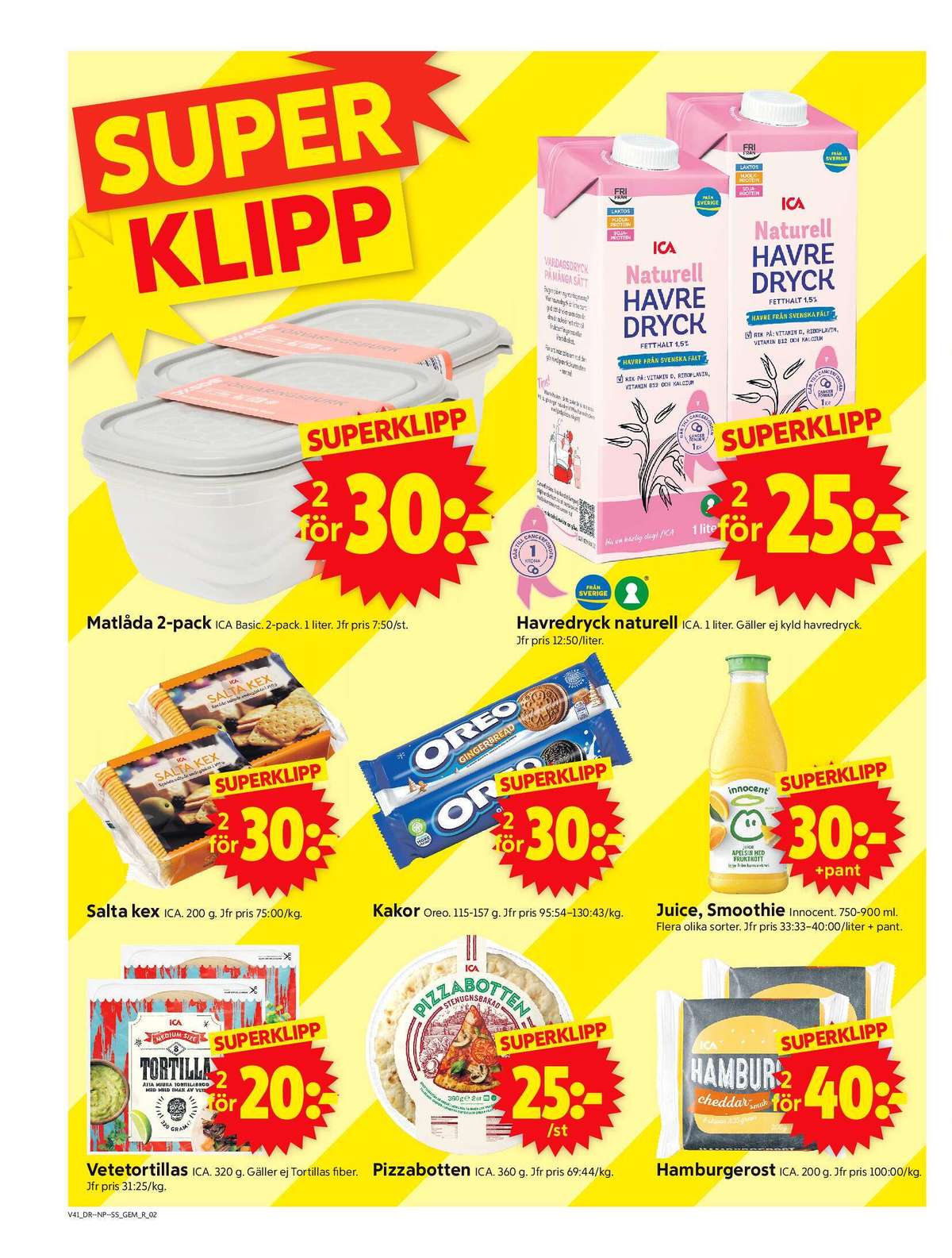 Se ICA Supermarket reklamblad för vecka 41 på Kampanjveckan.se. Se bra erbjudanden på många varor, t.ex. tortillas ica eller pizzabotten ica. Läs reklambladet här! Sida 2
